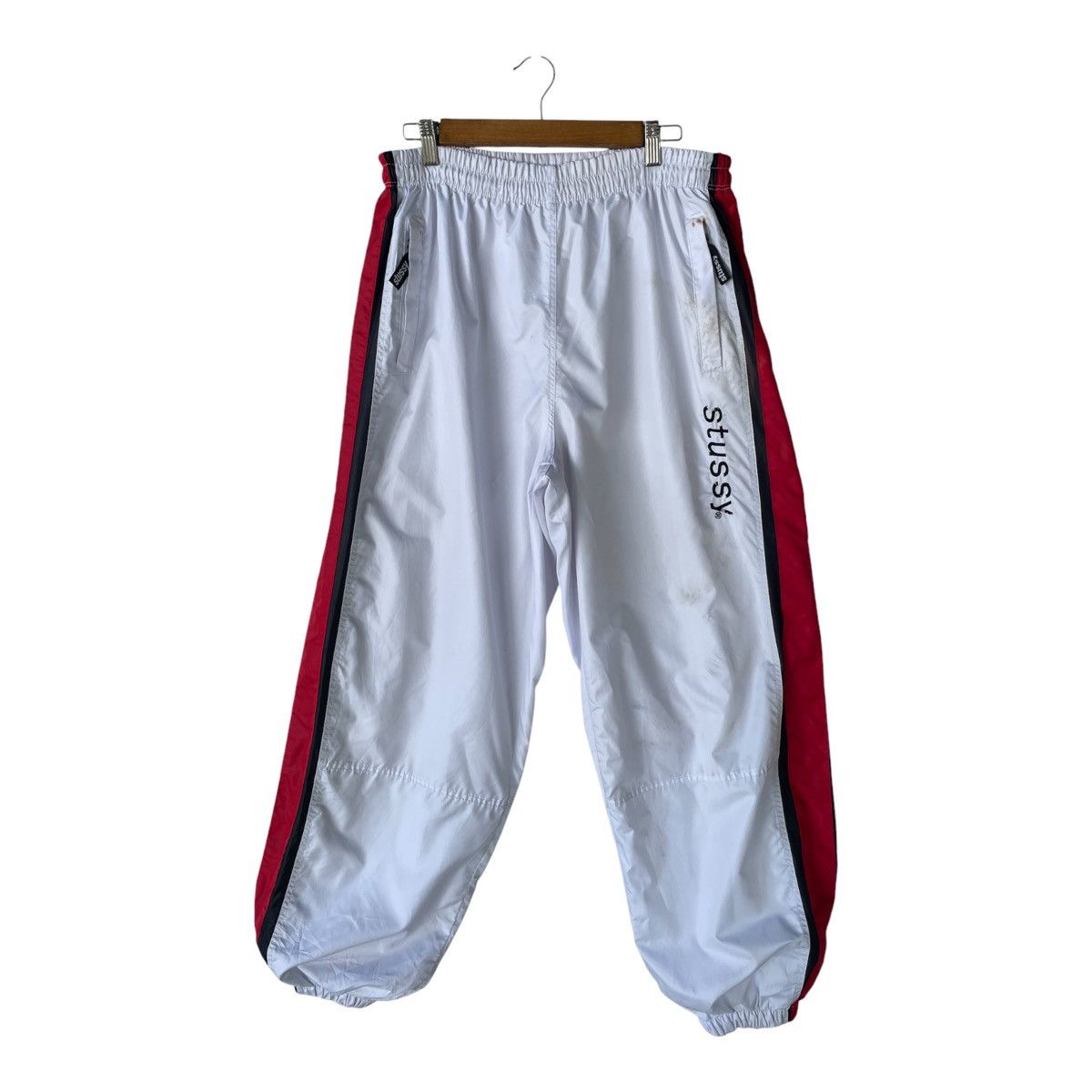 Stussy × Vintage Vintage Stussy Sidetape Style Sweatpant Size US 36 / EU 52 - 2 Thumbnail