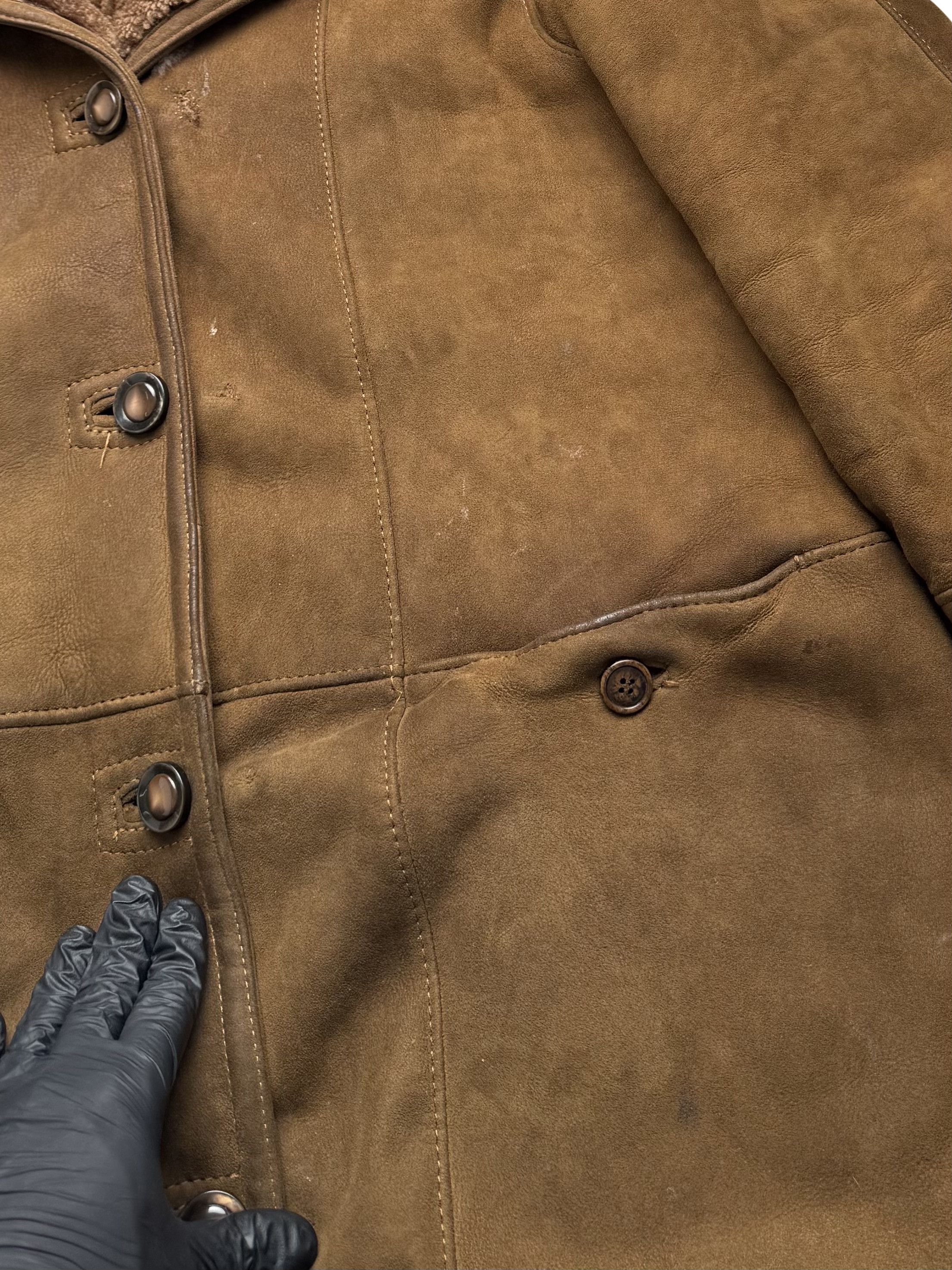 Vintage Vintage Real Sheepskin Heavy Coat With Hood Size XL / US 12-14 / IT 48-50 - 3 Thumbnail