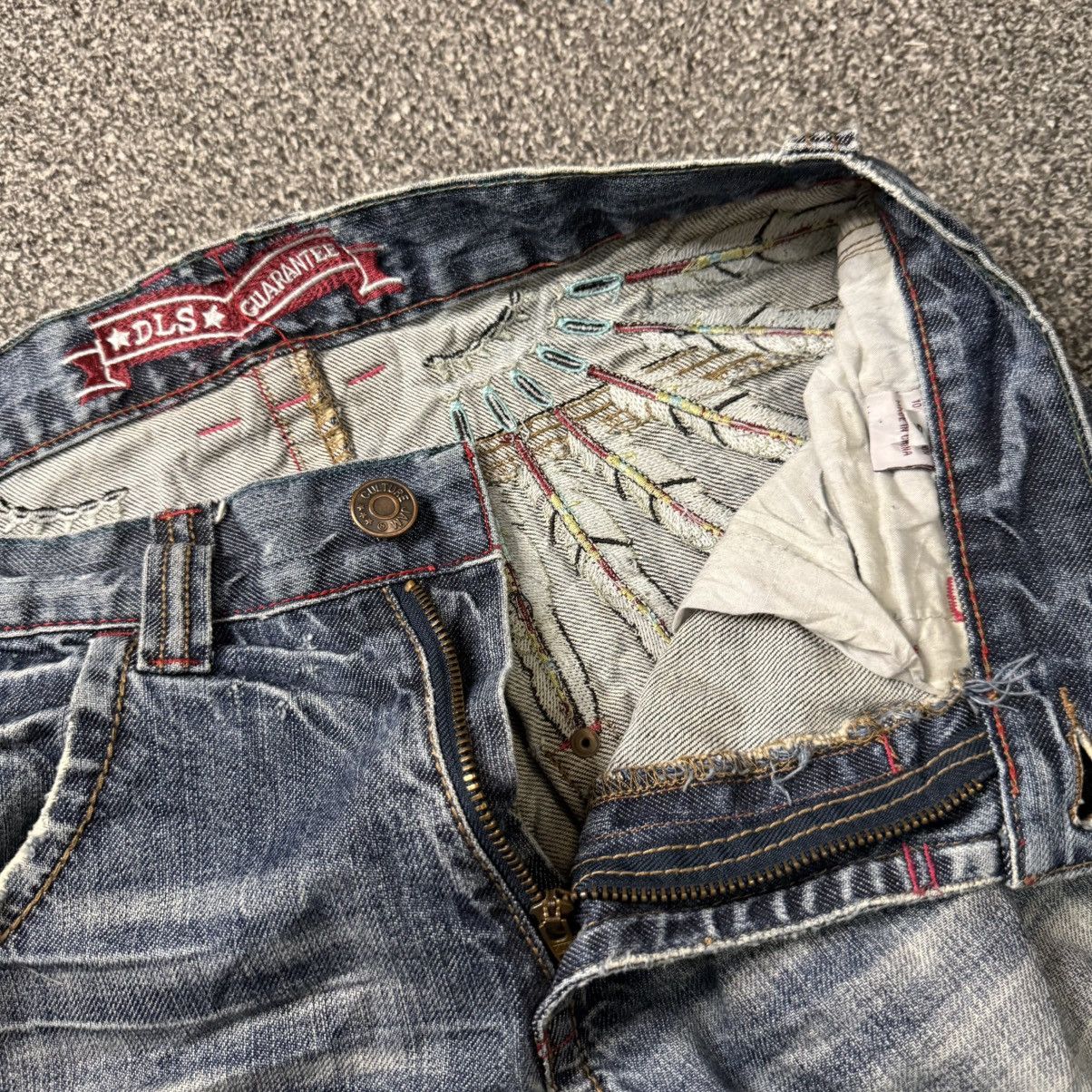 Hysteric Glamour Culture Jam Seditionaries Embroidered Wing Back Denim Size US 33 - 12 Thumbnail