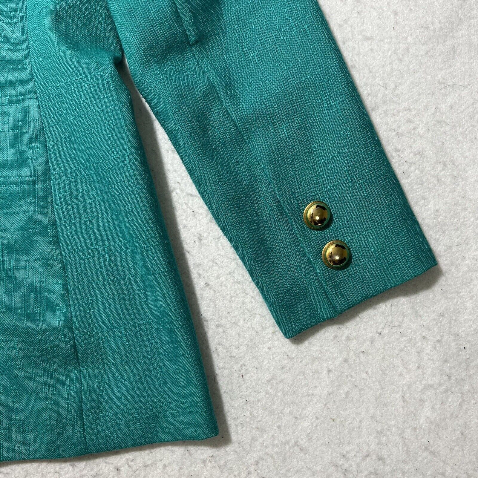 Other Kasper For A.S.L. 8 Teal Green Blue Blazer Jacket Career Size M / US 6-8 / IT 42-44 - 6 Thumbnail