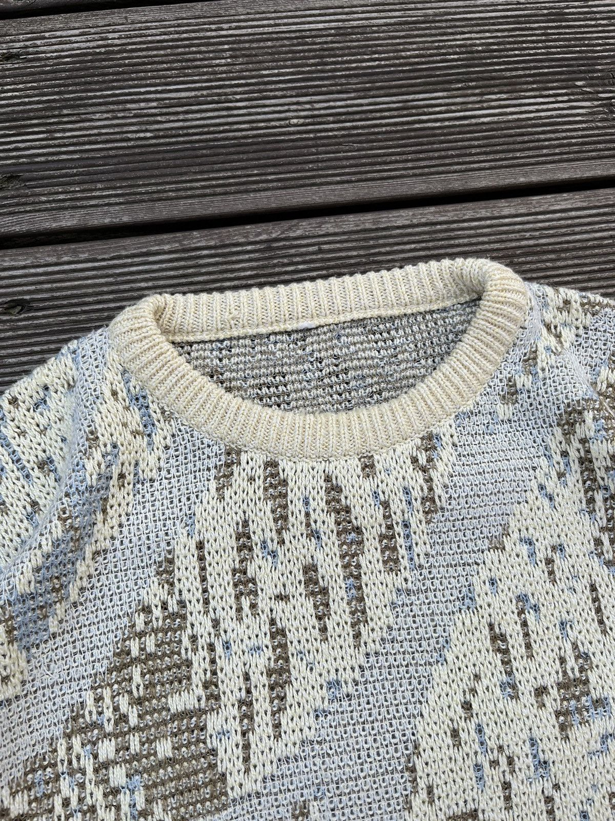 Vintage Real Vintage 90's Braided Boxy Fit Sweater Print Size US M / EU 48-50 / 2 - 4 Thumbnail