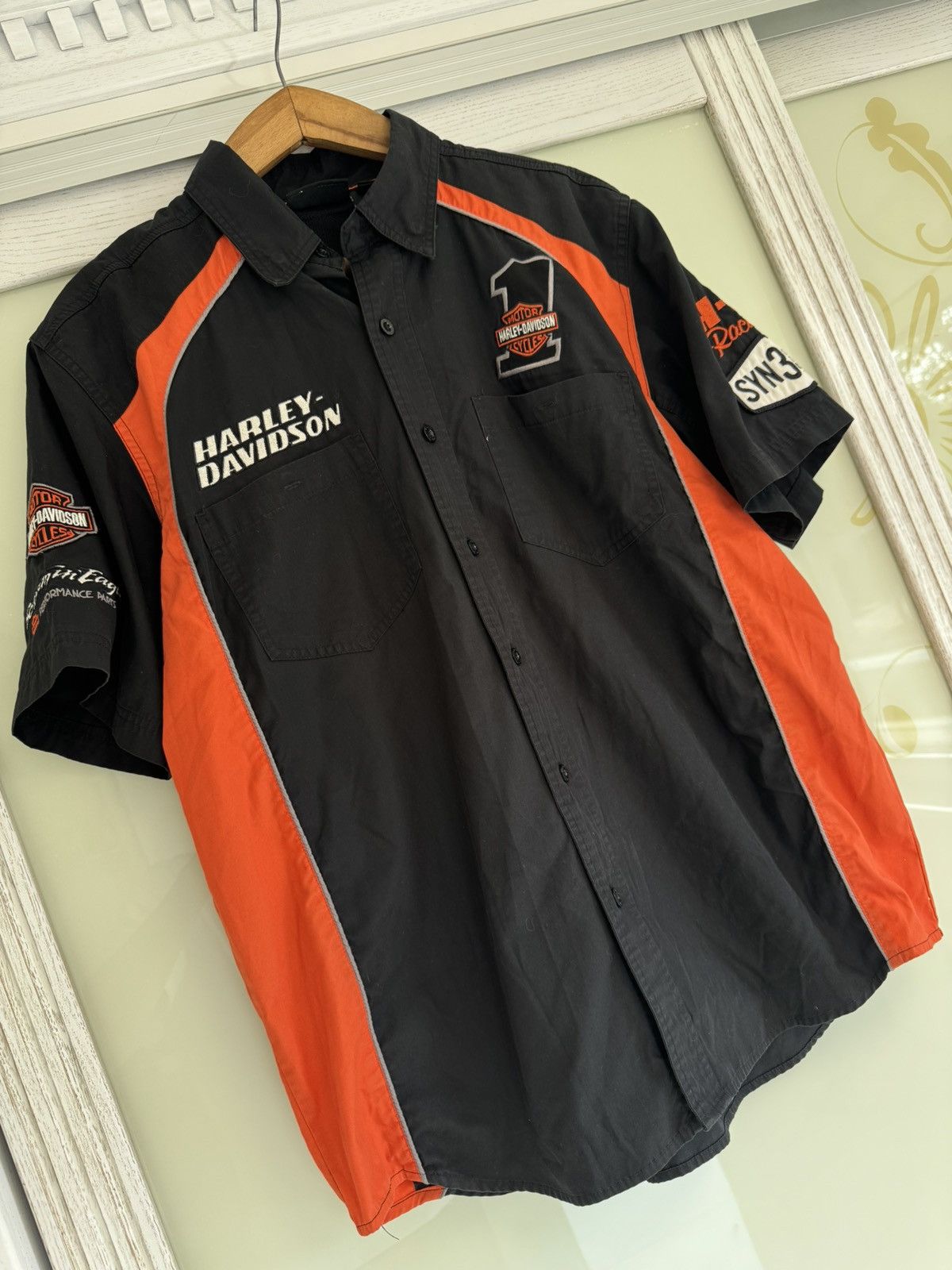 Harley Davidson Vintage Harley Davidson Short Sleeve Shirt Rare Shirt Size US L / EU 52-54 / 3 - 5 Thumbnail