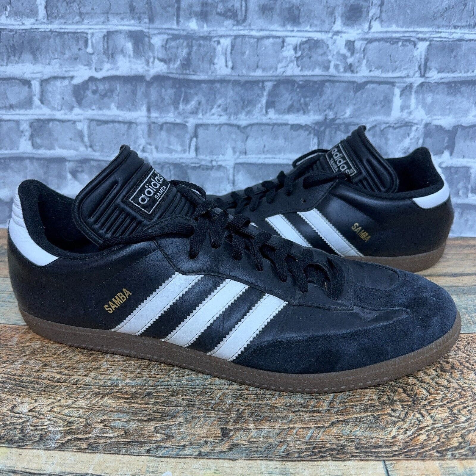 Adidas Adidas Samba Black White Gum Sole Indoor Soccer Shoes 034563