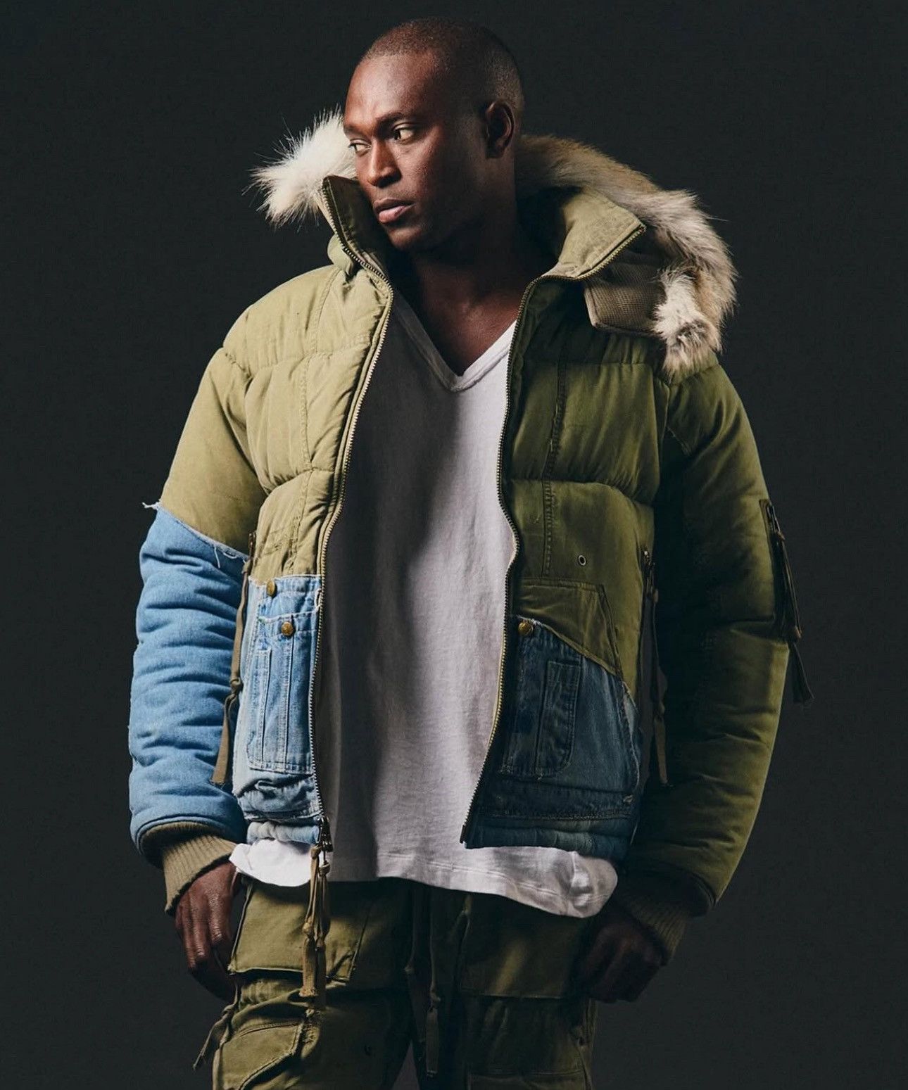 Greg Lauren Quilted Army Super Warm Liner Retro Puffy Puffer Jacket Size US XXL / EU 58 / 5 - 7 Thumbnail