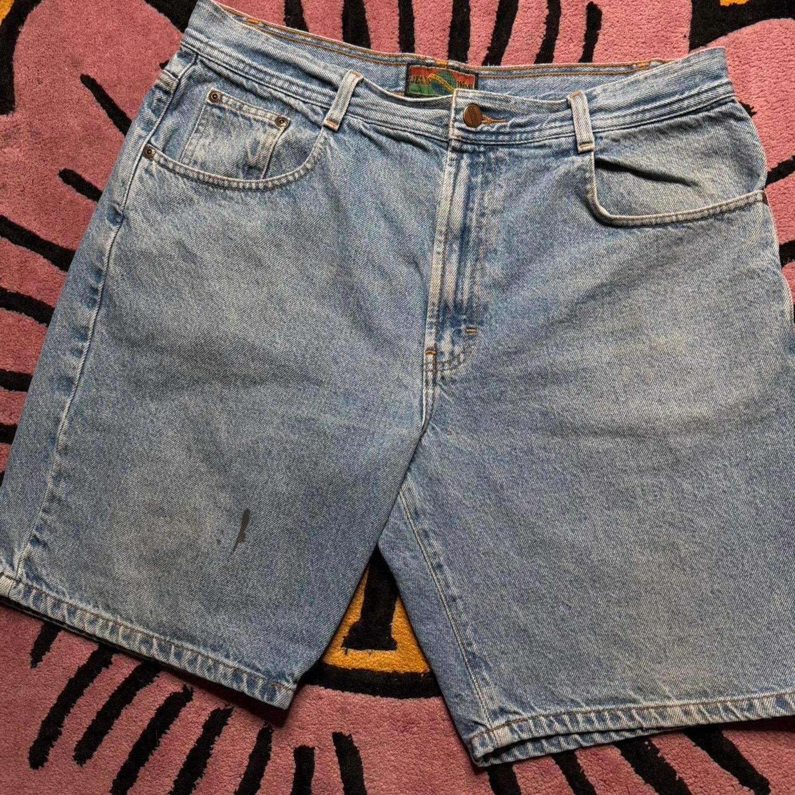 Structure × Vintage Vintage Y2K Structure Blue Jeans Distressed Denim Shorts Size US 36 / EU 52 - 2 Thumbnail