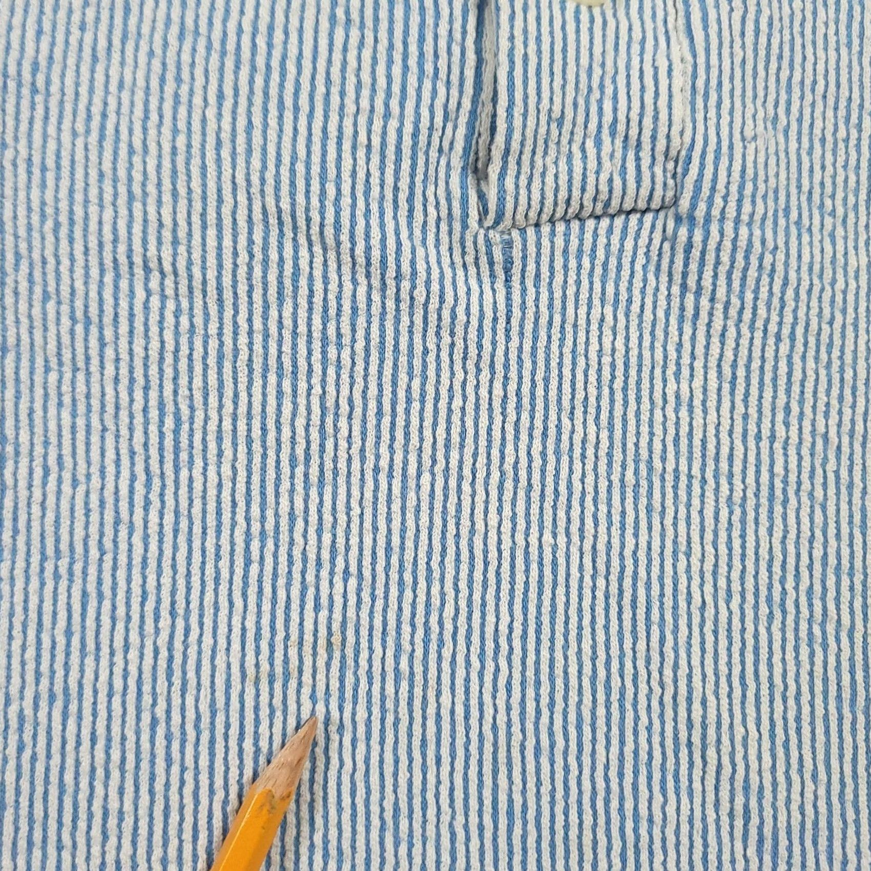 Vintage Channel Mark Polo Shirt Mens M Blue White Striped 3 Button Collared Cotton Shirt Size US M / EU 48-50 / 2 - 5 Thumbnail