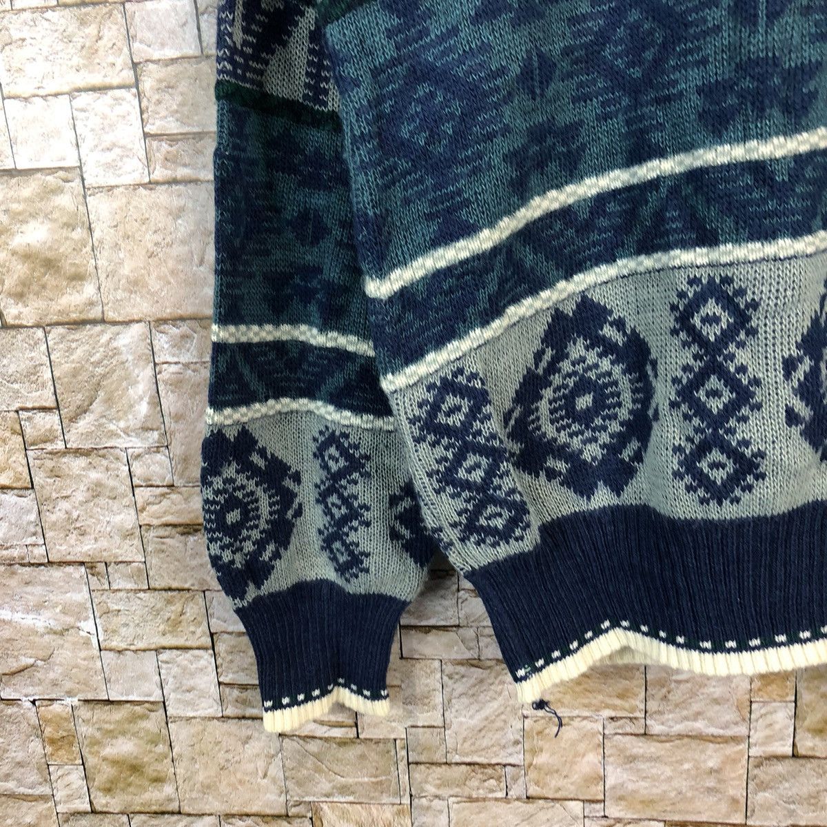 Homespun Knitwear Les Mues Paris Blue Knitwear sweatshirt #A689 Size US L / EU 52-54 / 3 - 7 Thumbnail