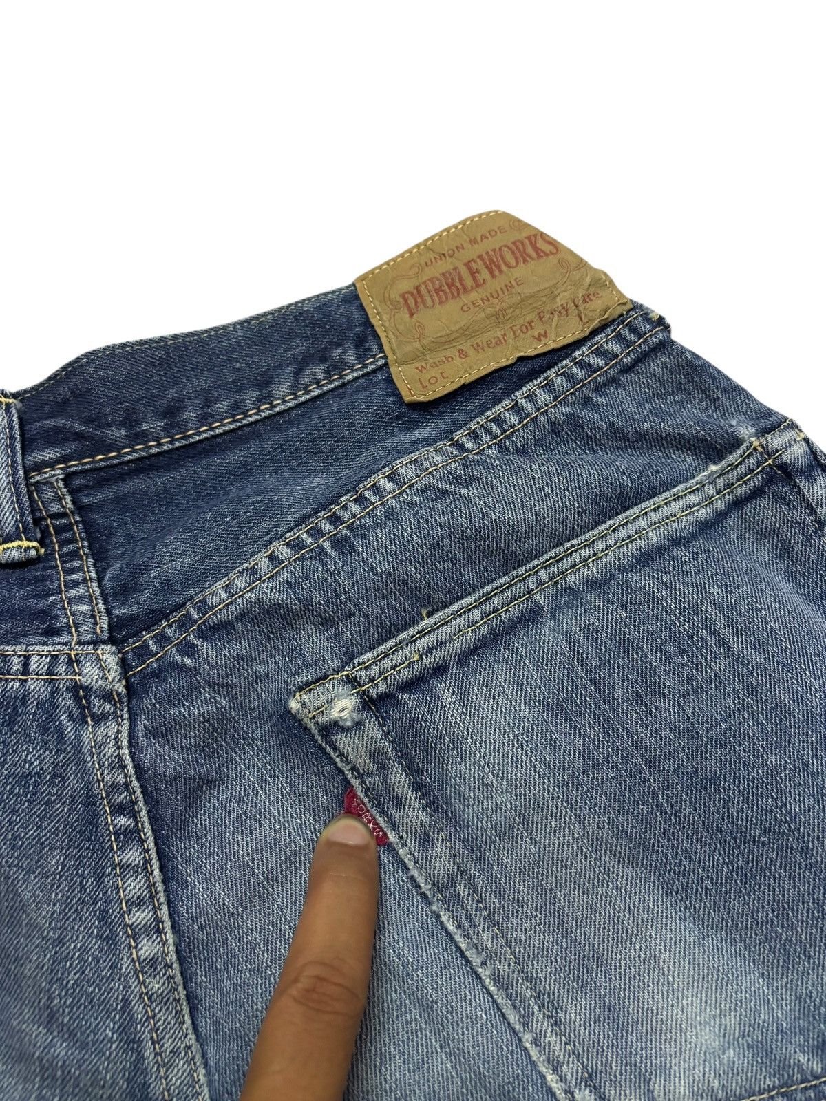 Japanese Brand Vtg 90s Warehouse Japan Dubbleworks Selvedge Distress Jeans Size US 29 - 8 Thumbnail