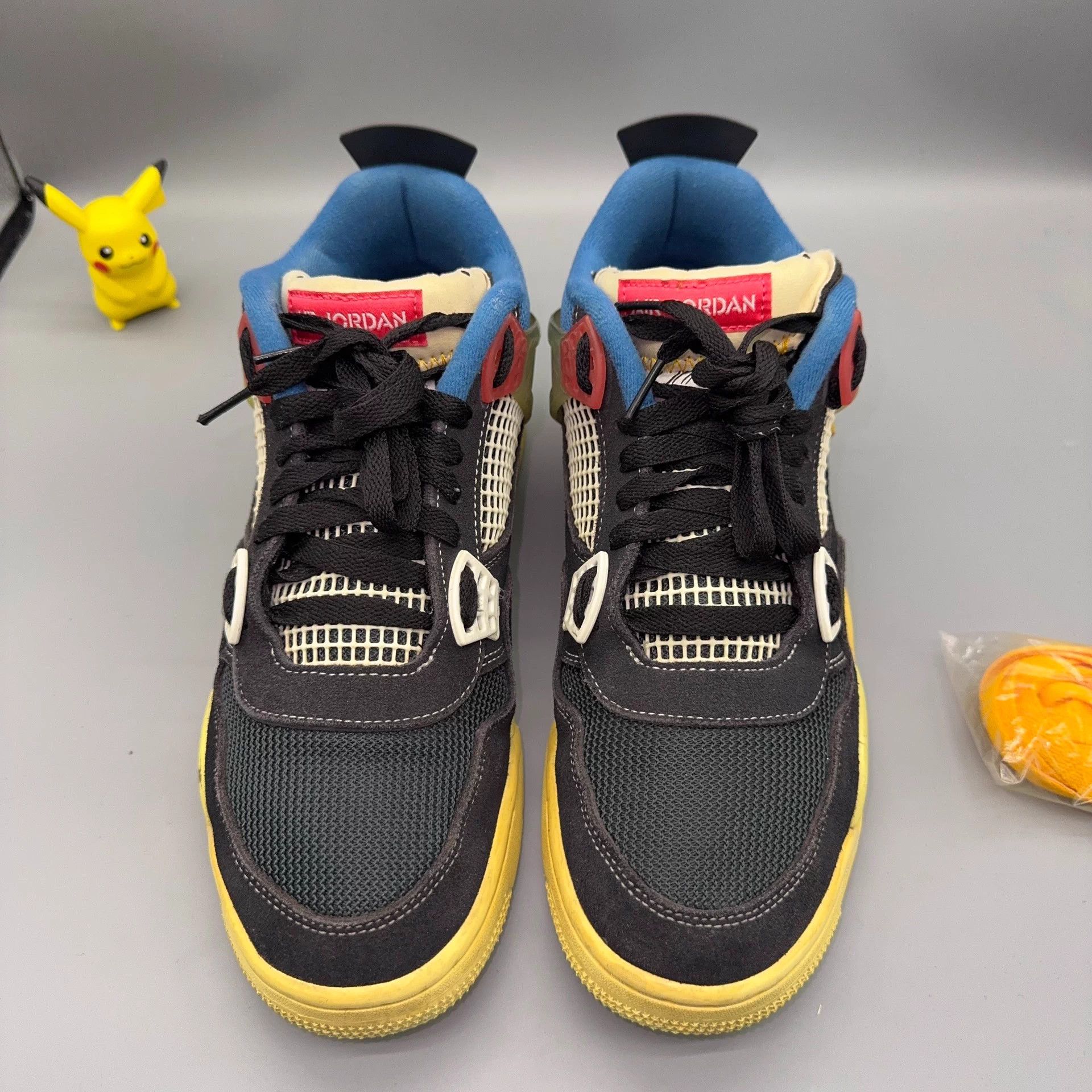 Nike Jordan AJ4 Union Black Blue 43 Size US 10 / EU 43 - 2 Thumbnail