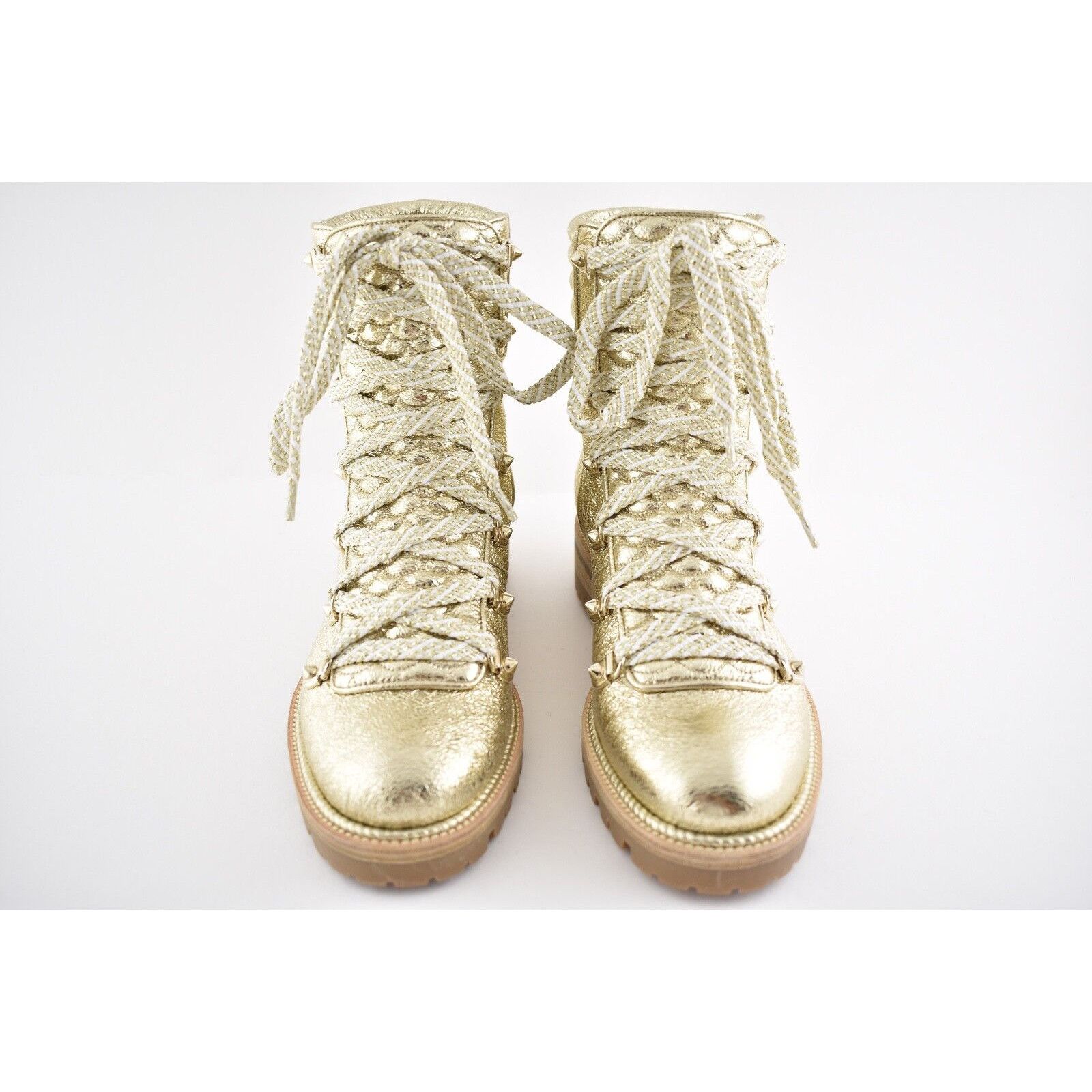 Christian Louboutin Christian Louboutin Mad Boot Platine Gold Flat Combat Lace Size US 5.5 / IT 35.5 - 7 Thumbnail