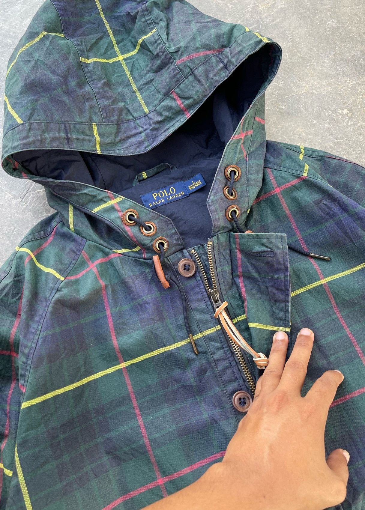 Polo Ralph Lauren 🔥POLO RALPH LAUREN TRIM LEATHER FLANNEL JACKET WITH HOODIE Size US L / EU 52-54 / 3 - 10 Thumbnail