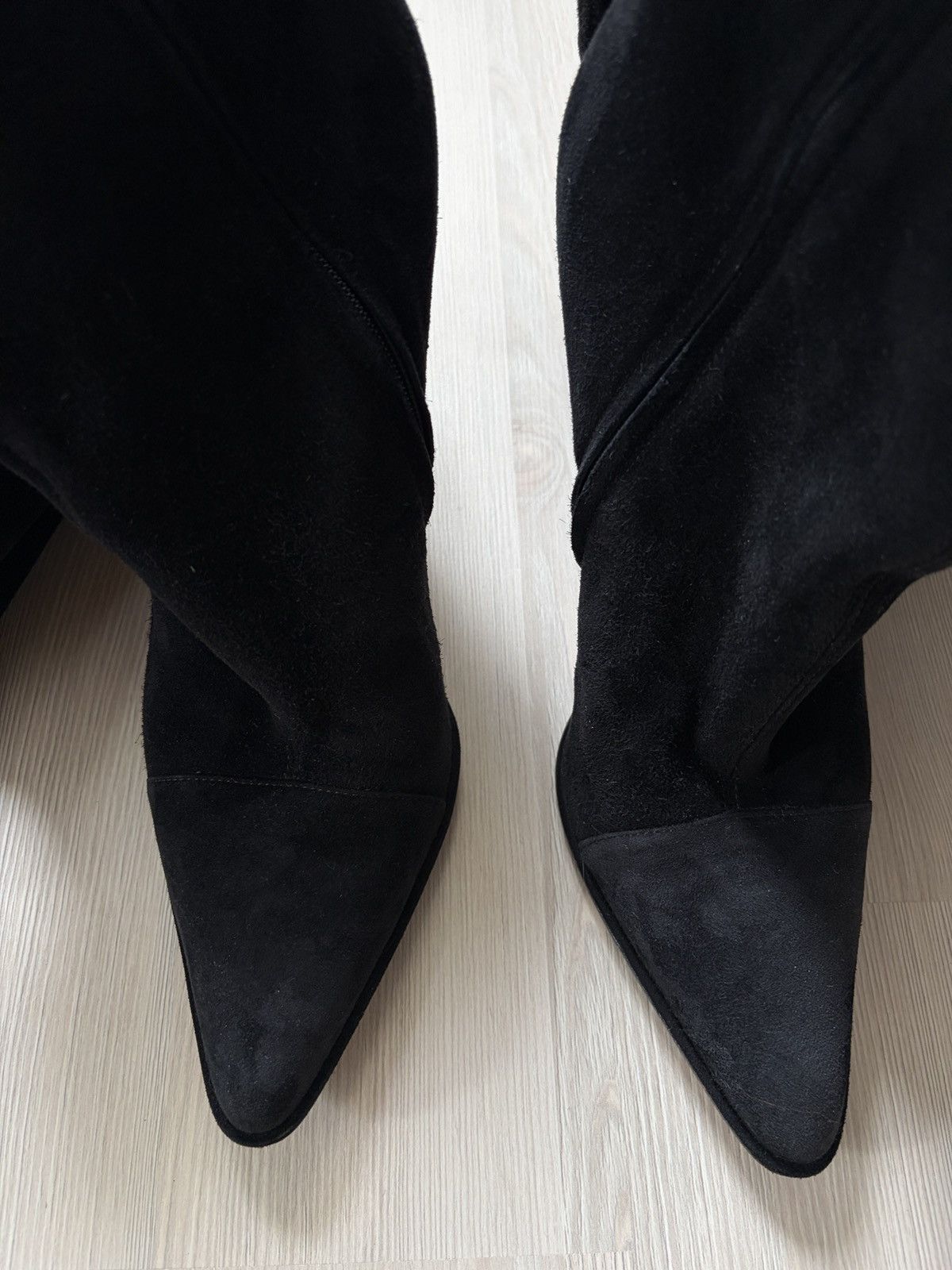 Sergio Rossi Sergio Rossi Knee High Boots Black Suede Size US 10 / IT 40 - 17 Thumbnail