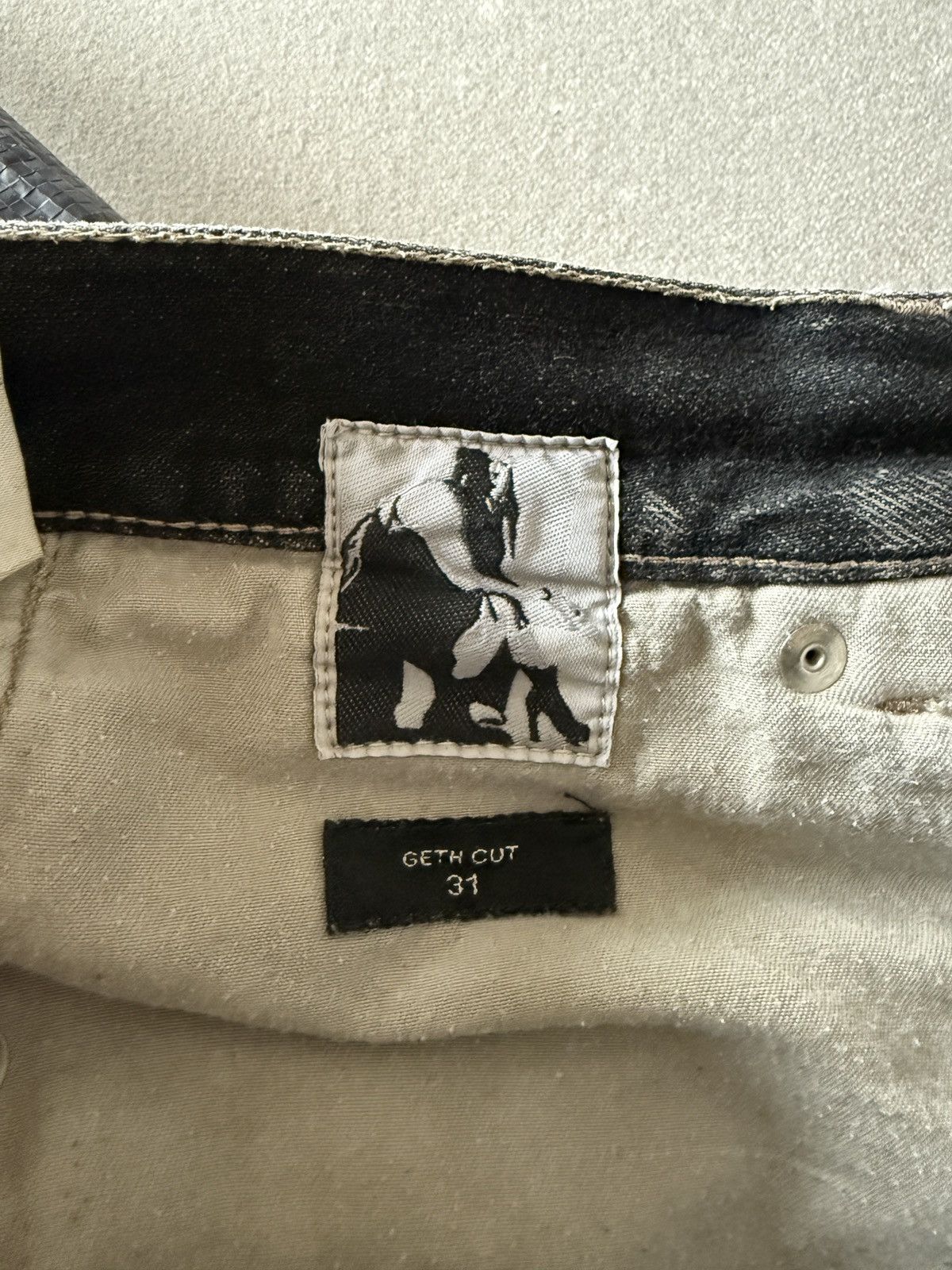 Rick Owens Rick Owens Geth Mineral Pearl Selvedge Size US 31 - 7 Thumbnail