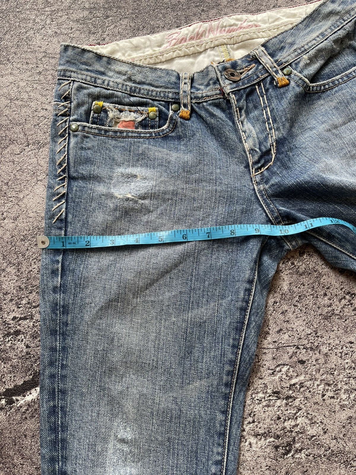 Japanese Brand Vintage Jepanese Brand Blue Faded Wash Style Flare Jeans Size 29" - 11 Thumbnail