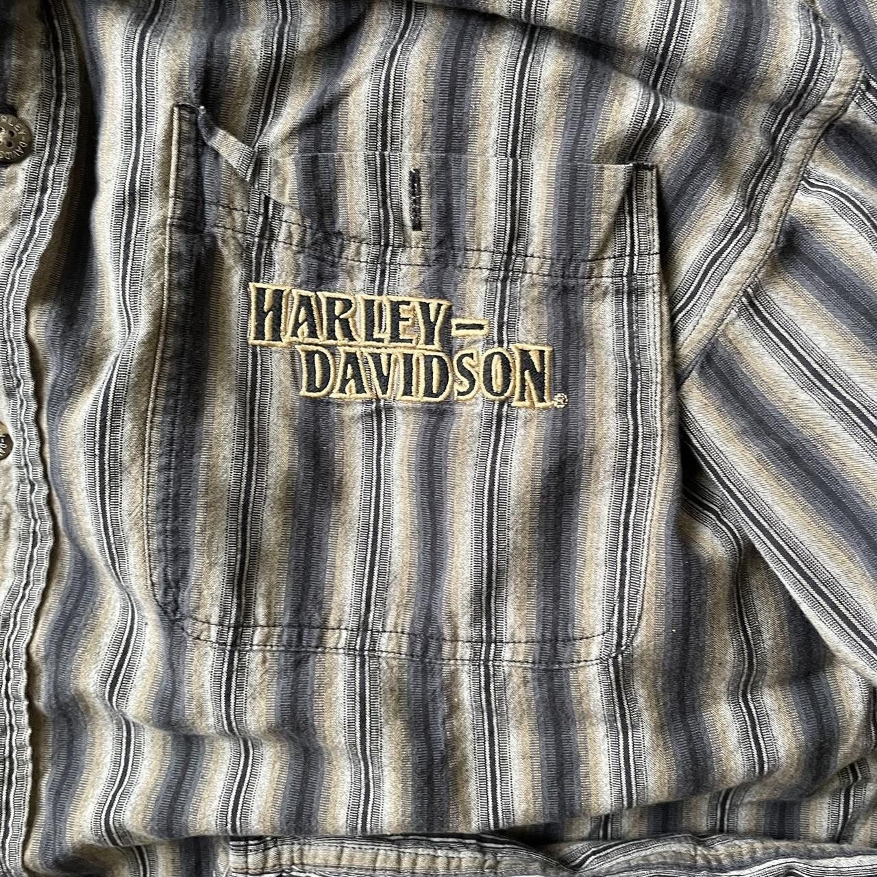 Harley Davidson × Vintage Vintage Y2K Harley Davidson Western Grunge Button Up Shirt Size US XL / EU 56 / 4 - 3 Thumbnail