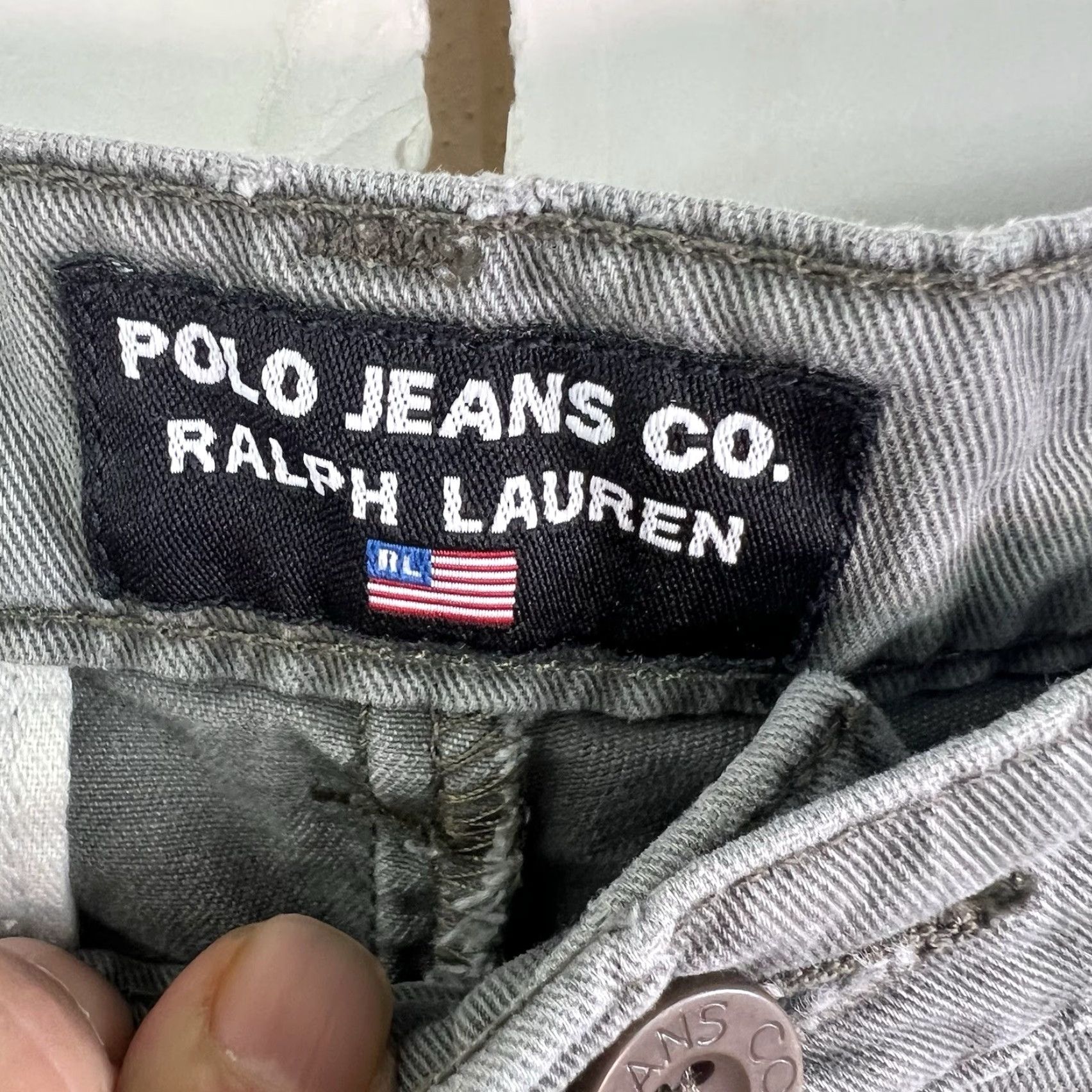 Polo Ralph Lauren VINTAGE Polo Ralph Lauren Pants Womens Size 8 Gray Cropped Cuffed Twill Inseam 21in 32x21 Button Zip Logo Casual 90s College Love Size 30" / US 8 / IT 44 - 5 Thumbnail