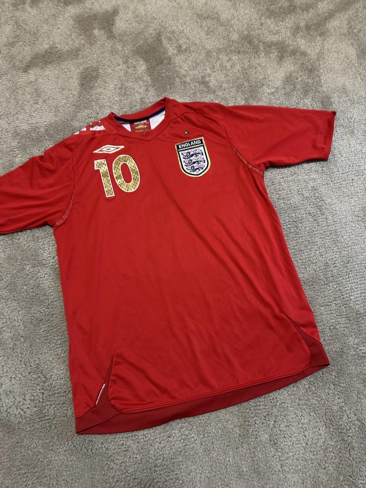 Umbro England 2006 Football Shirt Soccer Jersey World Cup #10 Owen Size US M / EU 48-50 / 2 - 2 Thumbnail
