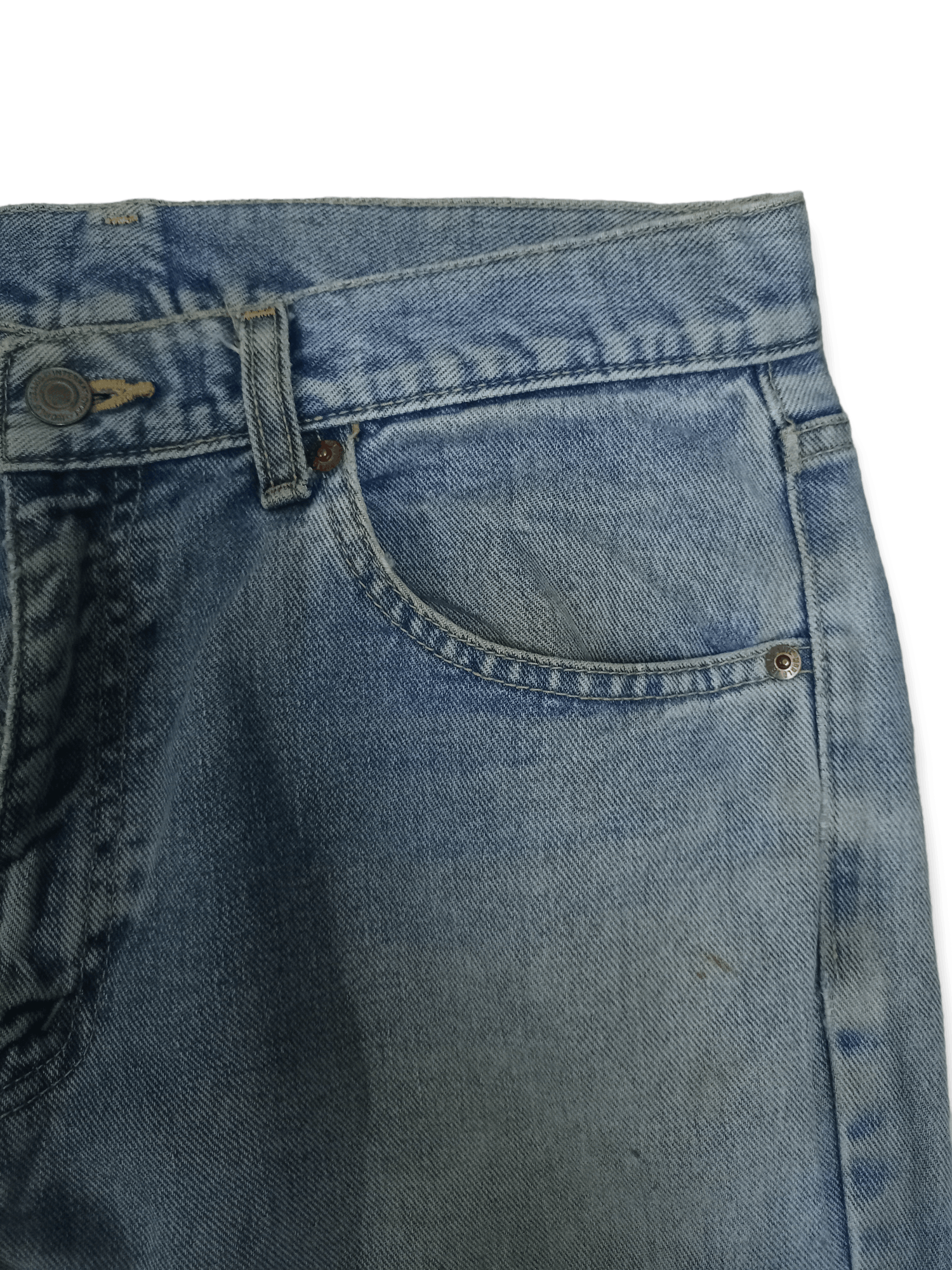 Japanese Brand Vintage Japanese Brand Blue Wash Distressed Loose Jeans Size US 30 / EU 46 - 5 Thumbnail