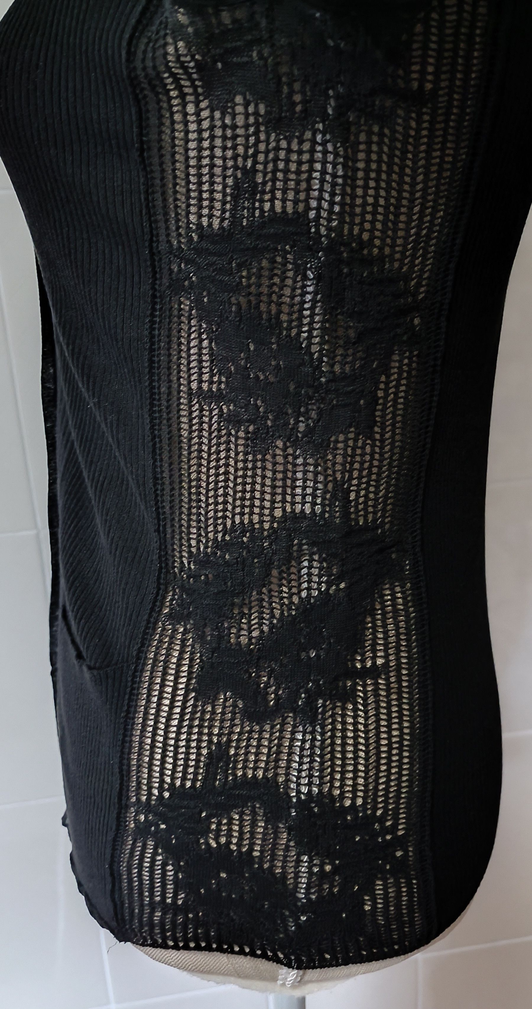 Jean Paul Gaultier 2000's - Black cotton jacket, with ribbed fabric Size M / US 6-8 / IT 42-44 - 4 Thumbnail