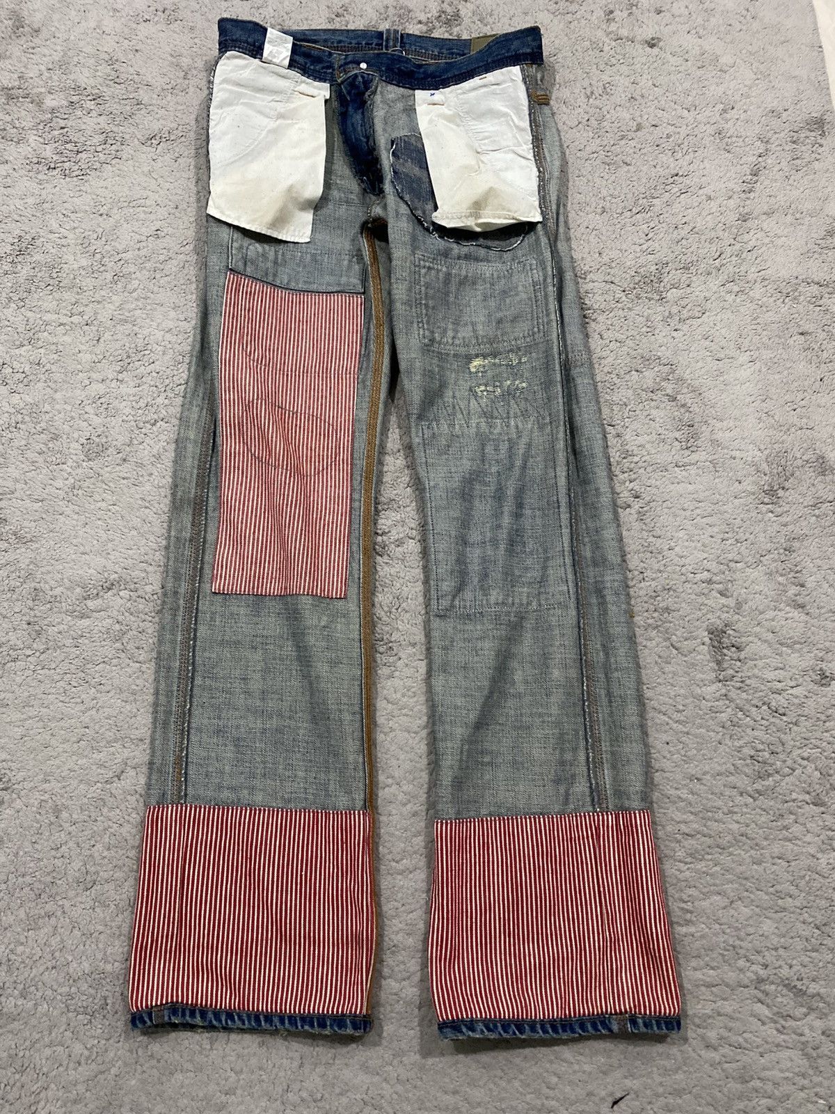 Junya Watanabe Back Vintage Distressed Patchwork Denim like Junya Watanabe Size US 32 / EU 48 - 12 Thumbnail