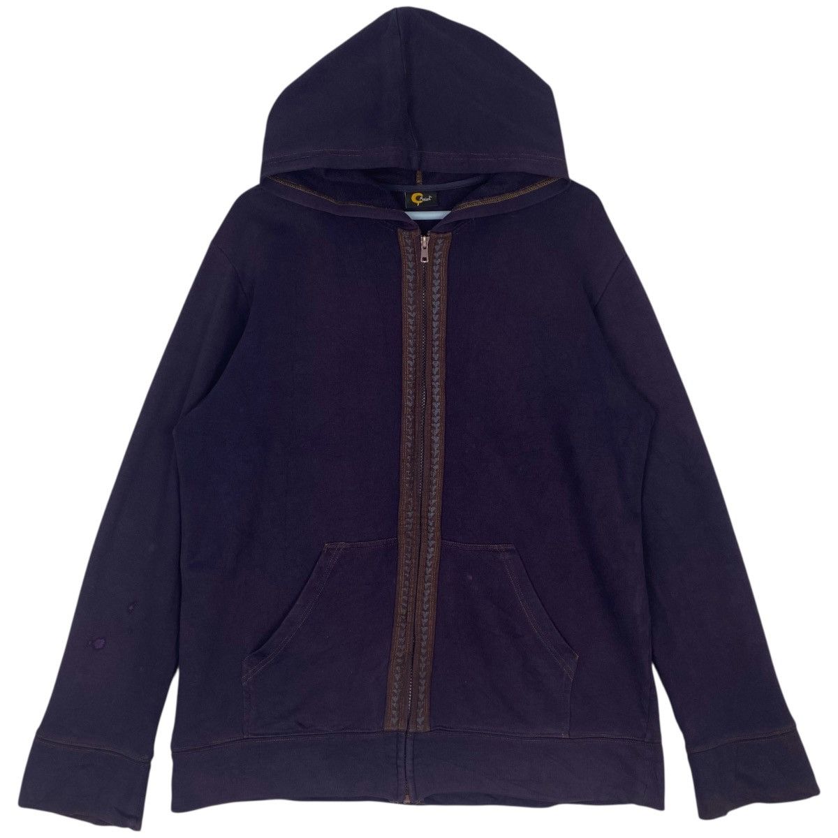 Vintage Vintage Amina Folklore Full Zip Hoodie Sweater Blue Size L Size L / US 10 / IT 46 - 1 Thumbnail