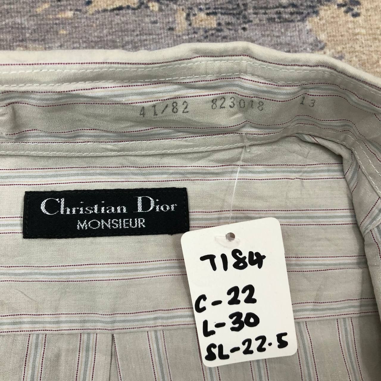 Christian Dior Monsieur T184 VTG CHRISTIAN DIOR MONSIEUR STRIPED SHIRT Size US M / EU 48-50 / 2 - 8 Thumbnail