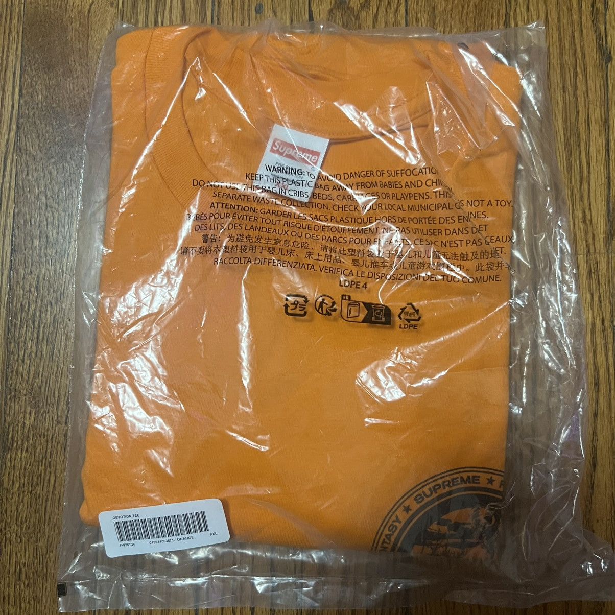 Supreme In-hand Supreme Devotion Tee Orange Size: XXL Size US XXL / EU 58 / 5 - 3 Thumbnail