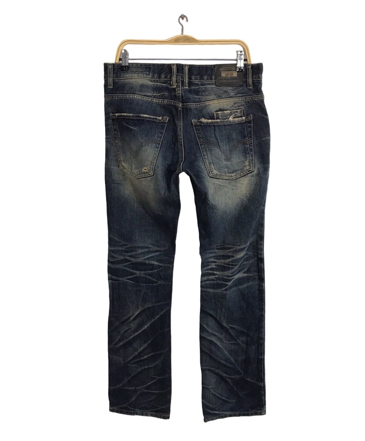 Japanese Brand Dpsr Denim People Republic Whisker Indigo Denim Jean Size US 33 - 2 Thumbnail