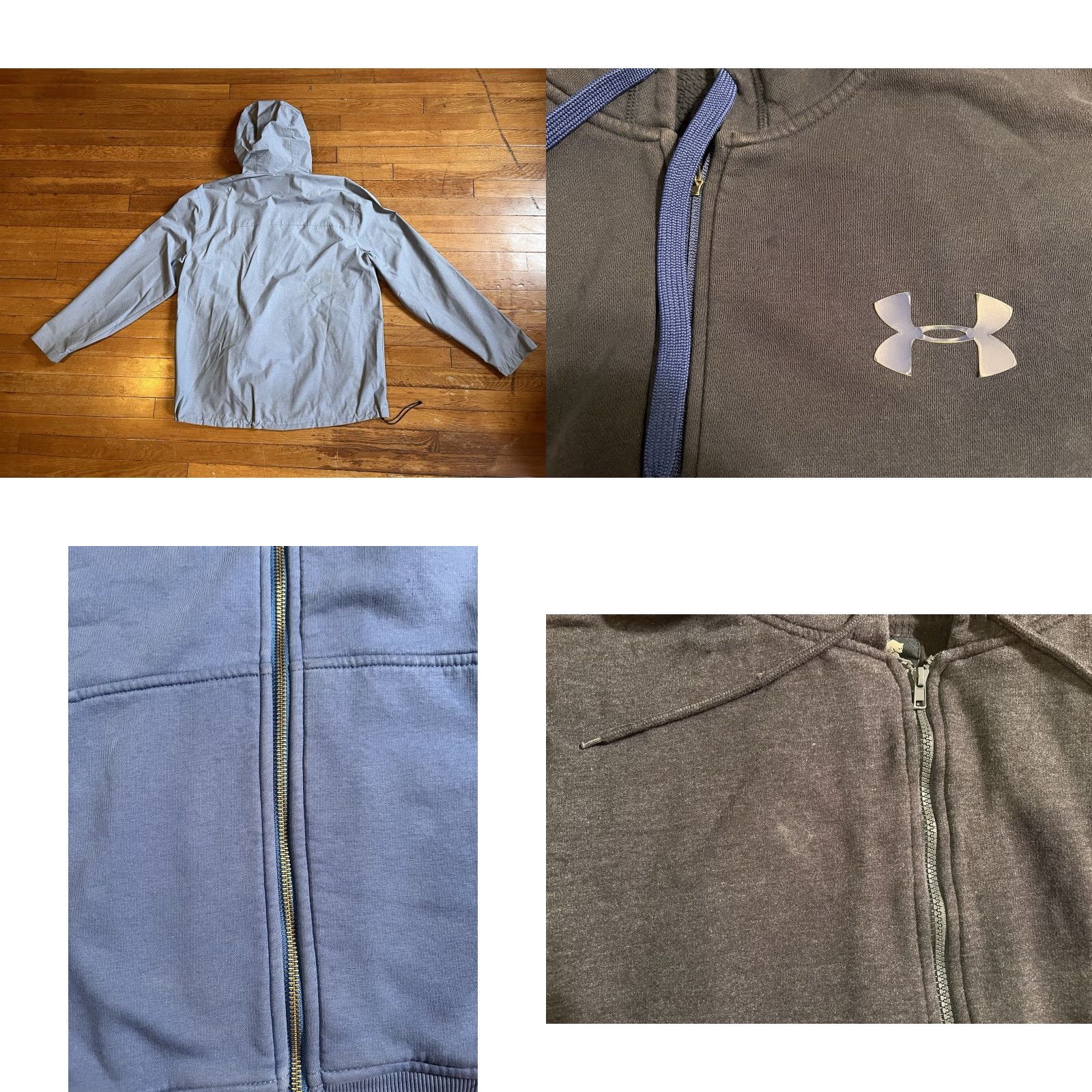 Under Armour Full Zip Sweatshirt Lot Men’s Extra Large Multicolor Under Armour Shirt XL Multicolor Pullover Hooded Pockets Men Size US XL / EU 56 / 4 - 11 Thumbnail