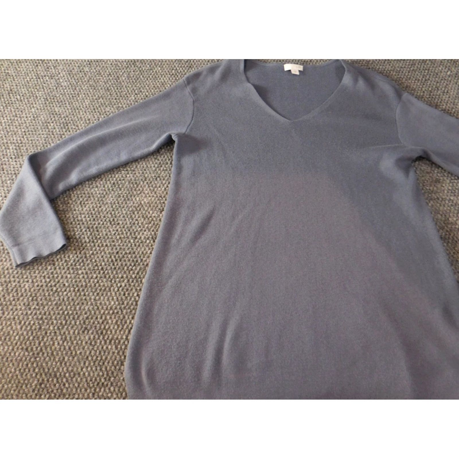 J. Jill J. Jill Sweater Pullover Raglan Sleeve V-Neck XS Blue Cable-Knit Women’s Regular Winter Stretch Size XS / US 0-2 / IT 36-38 - 4 Thumbnail