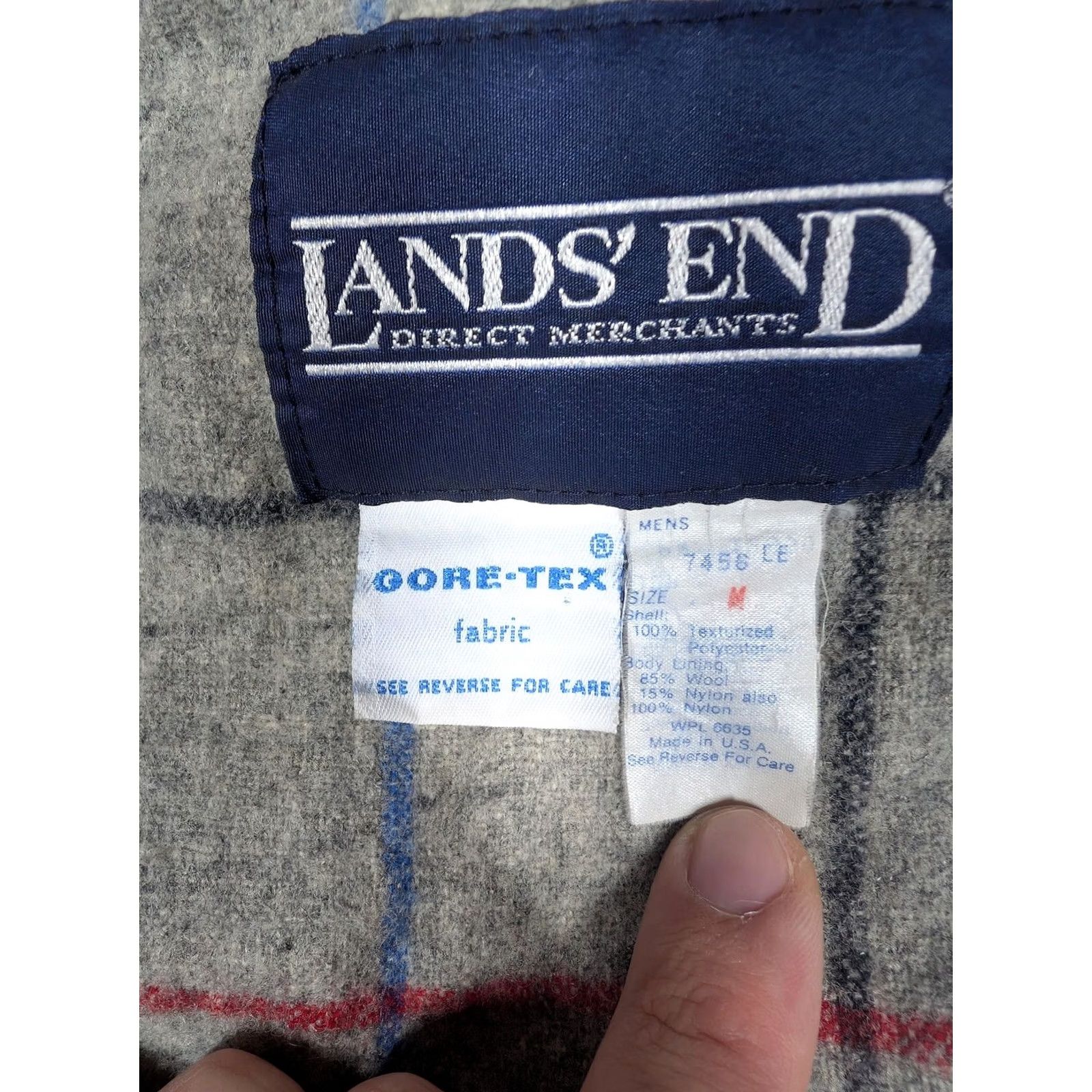 Lands' End VINTAGE Lands' End Parka Coat Mens M Red Gore-Tex Lined Wool Insulated Zip Pockets Size US M / EU 48-50 / 2 - 6 Thumbnail