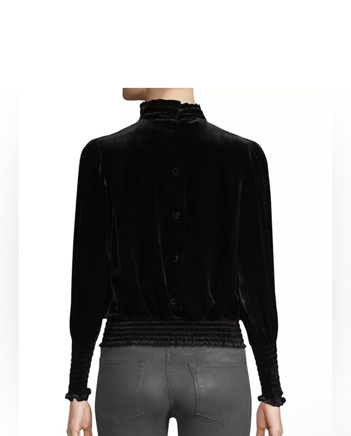 Frame Frame Ruffled Velvet Turtleneck Top Size XS Size XS / US 0-2 / IT 36-38 - 11 Thumbnail