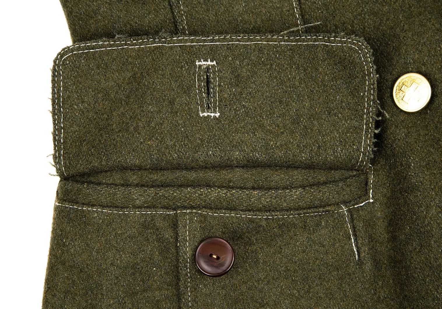 Jean Paul Gaultier Wool Double Button Jacket in Khaki Size 46 Size US S / EU 44-46 / 1 - 14 Thumbnail