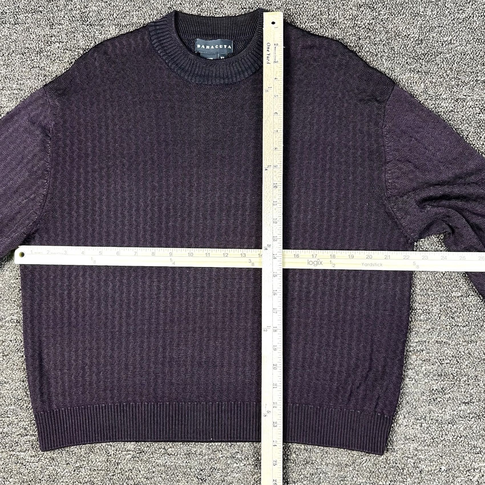 Baracuta Baracuta Mens Luxury Stretch Sweater Large Mock Neck Rayon Cotton Blend Pullover Kn...(note: Provide final) Size US L / EU 52-54 / 3 - 6 Thumbnail