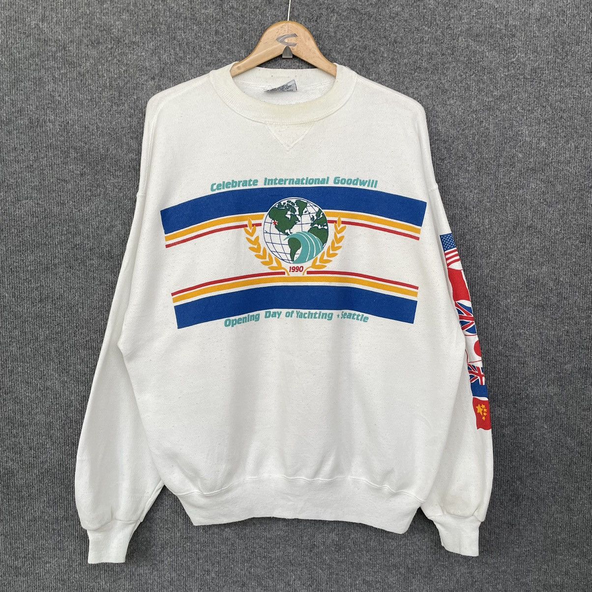 Hanes × Vintage 1990s Opening Day of Yachting Seattle Crewneck Sweatshirt Size US XL / EU 56 / 4 - 1 Thumbnail