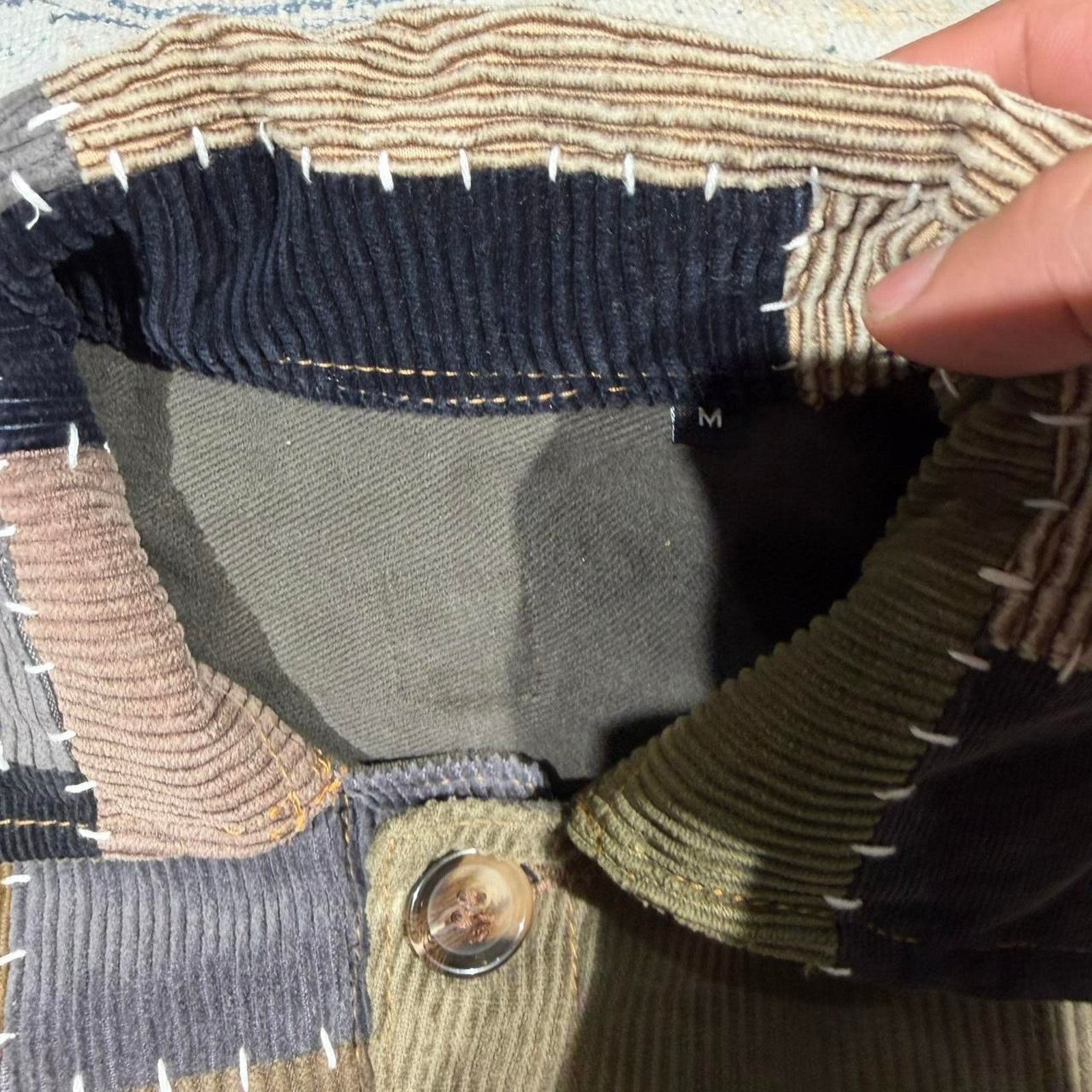 Other Custom patchwork corduroy jacket handmade sashiko sz medium Size US M / EU 48-50 / 2 - 5 Thumbnail