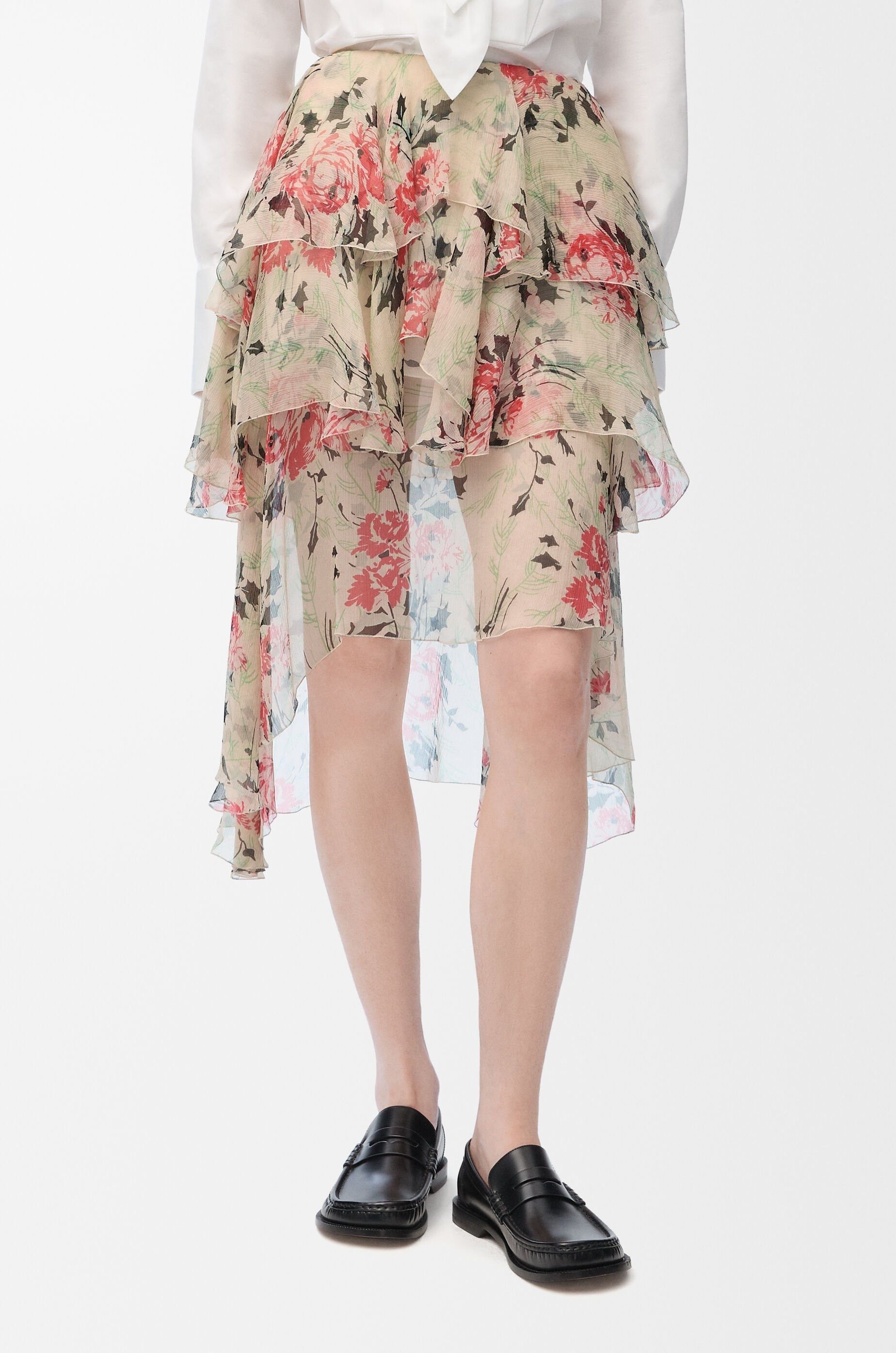 Loewe o1in1g0426 Skirt in Silk in Multicolor Size 26" / US 2 / IT 38 - 3 Thumbnail