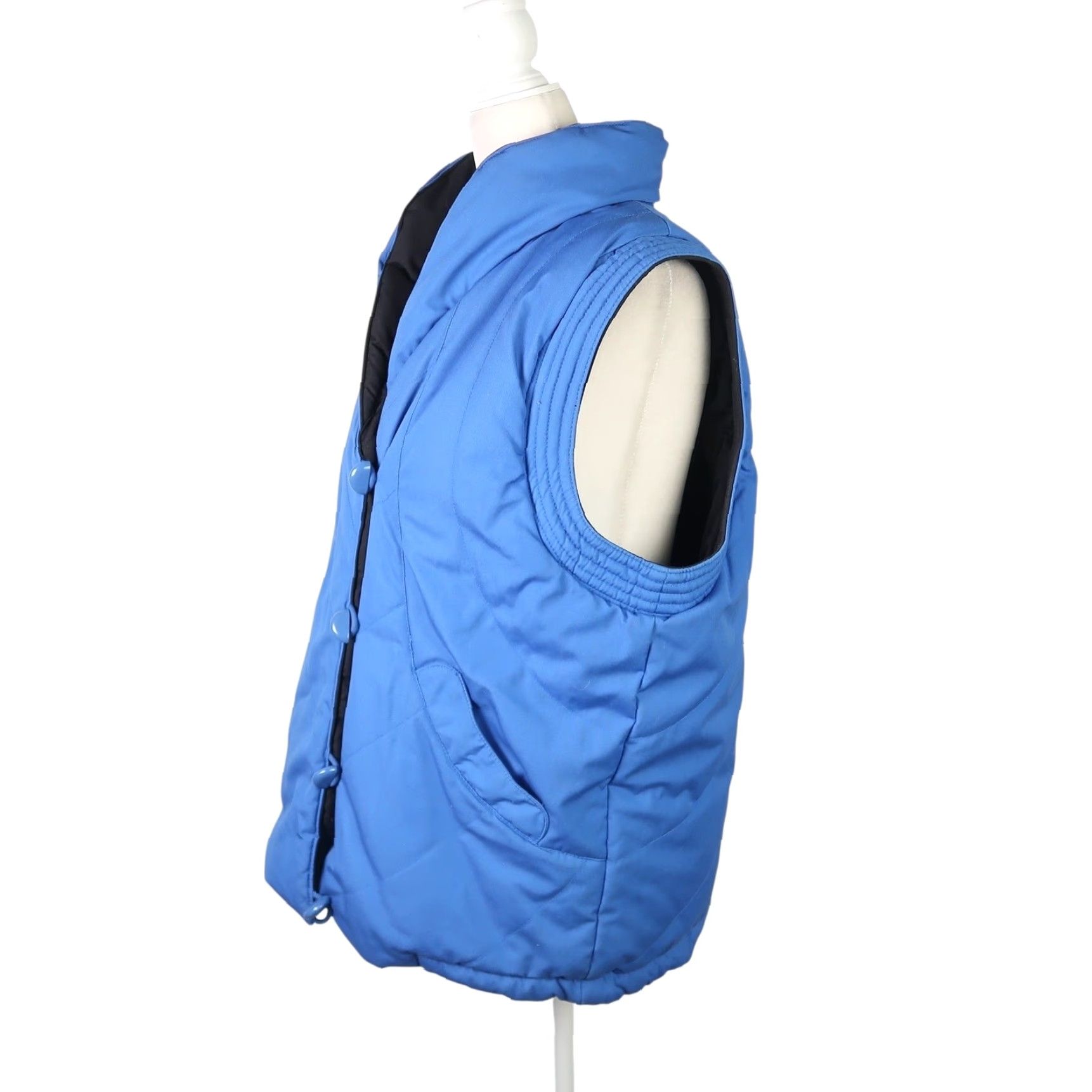 Vintage VINTAGE 80s Outer-Scene Ltd Reversible Puffer Vest Blue/Black Men M Shirt Size US M / EU 48-50 / 2 - 2 Thumbnail