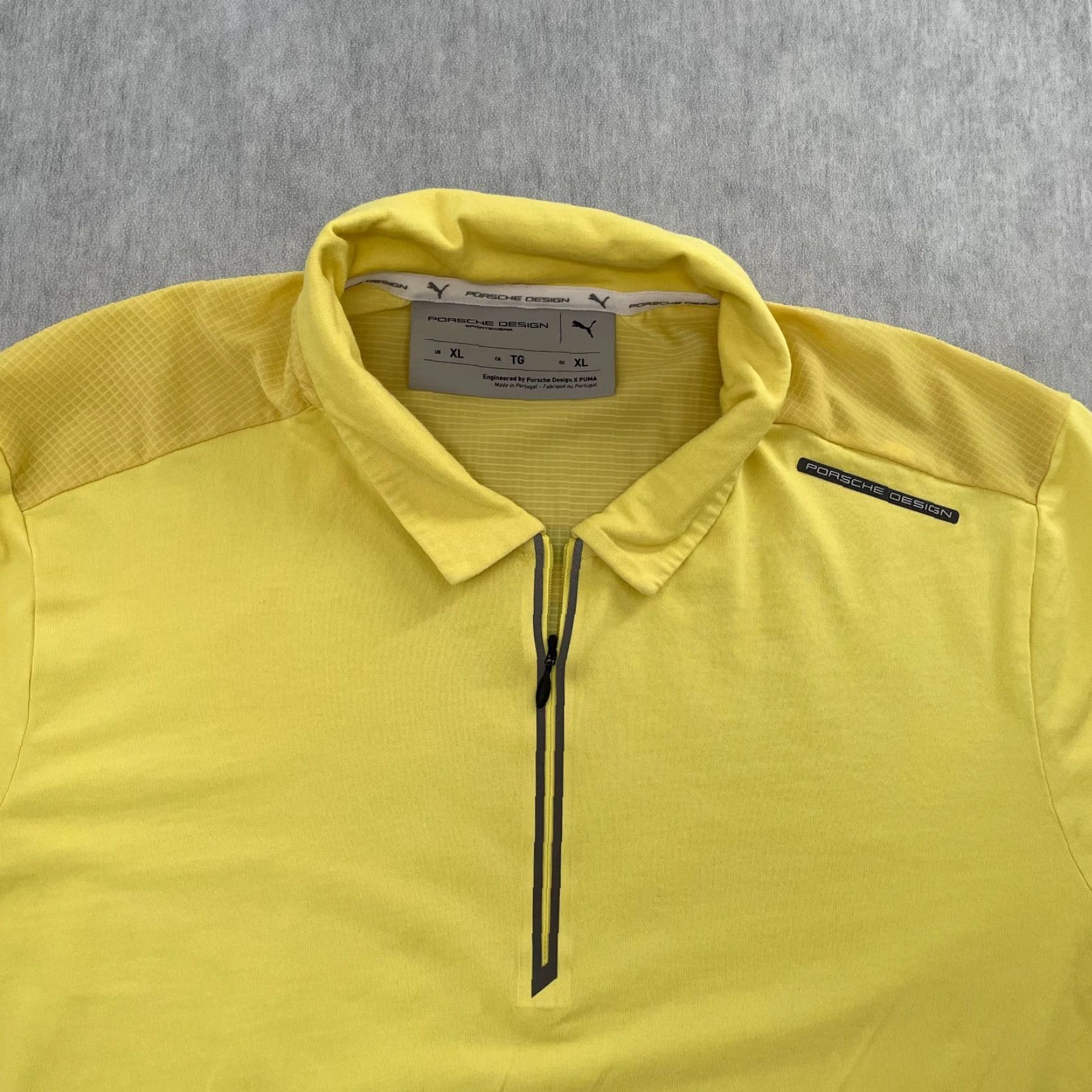 Porsche Design Vintage Porsche Design Puma Short Sleeve Polo Shirt Adult XL Yellow Logo Cars 90s Mens Size US XL / EU 56 / 4 - 3 Thumbnail