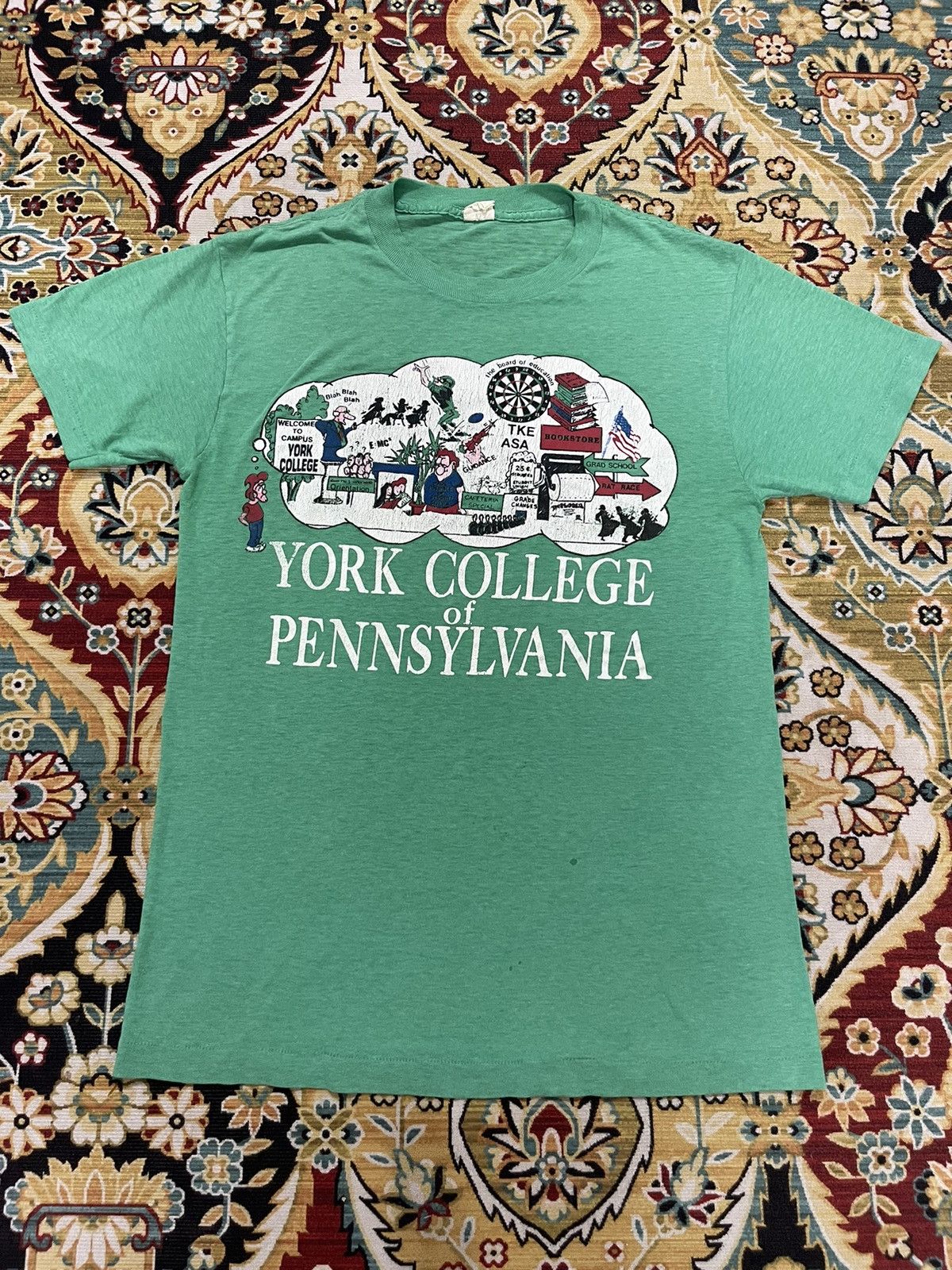 Vintage 90s York College Of Pennsylvania Single Stitch Tee