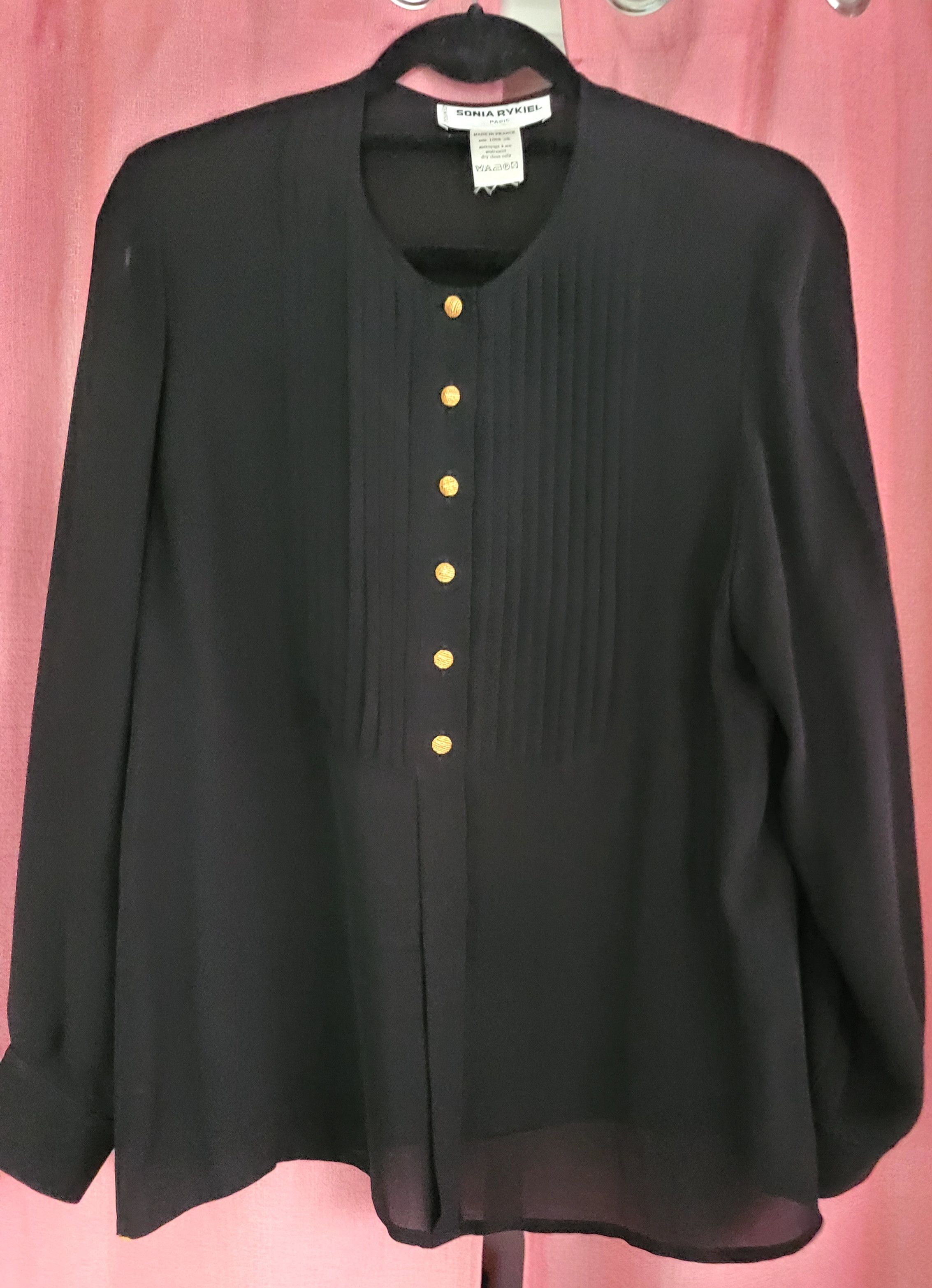Sonia Rykiel Sonia Rykiel 100% Silk blouse - Paris Size L / US 10 / IT 46 - 3 Thumbnail