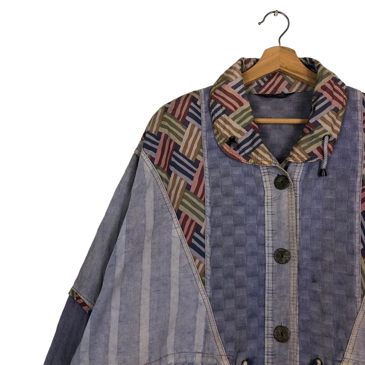 Japanese Brand × Vintage 🔥VINTAGE TRADITIONAL BUTTON JACKET NATIVE ISSEY MIYAKE JAPAN Size US M / EU 48-50 / 2 - 7 Thumbnail
