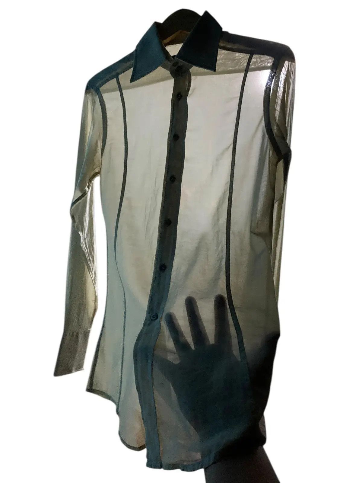 Gucci Ss97gucci tom ford sheer button up beige shirt Size US S / EU 44-46 / 1 - 2 Thumbnail
