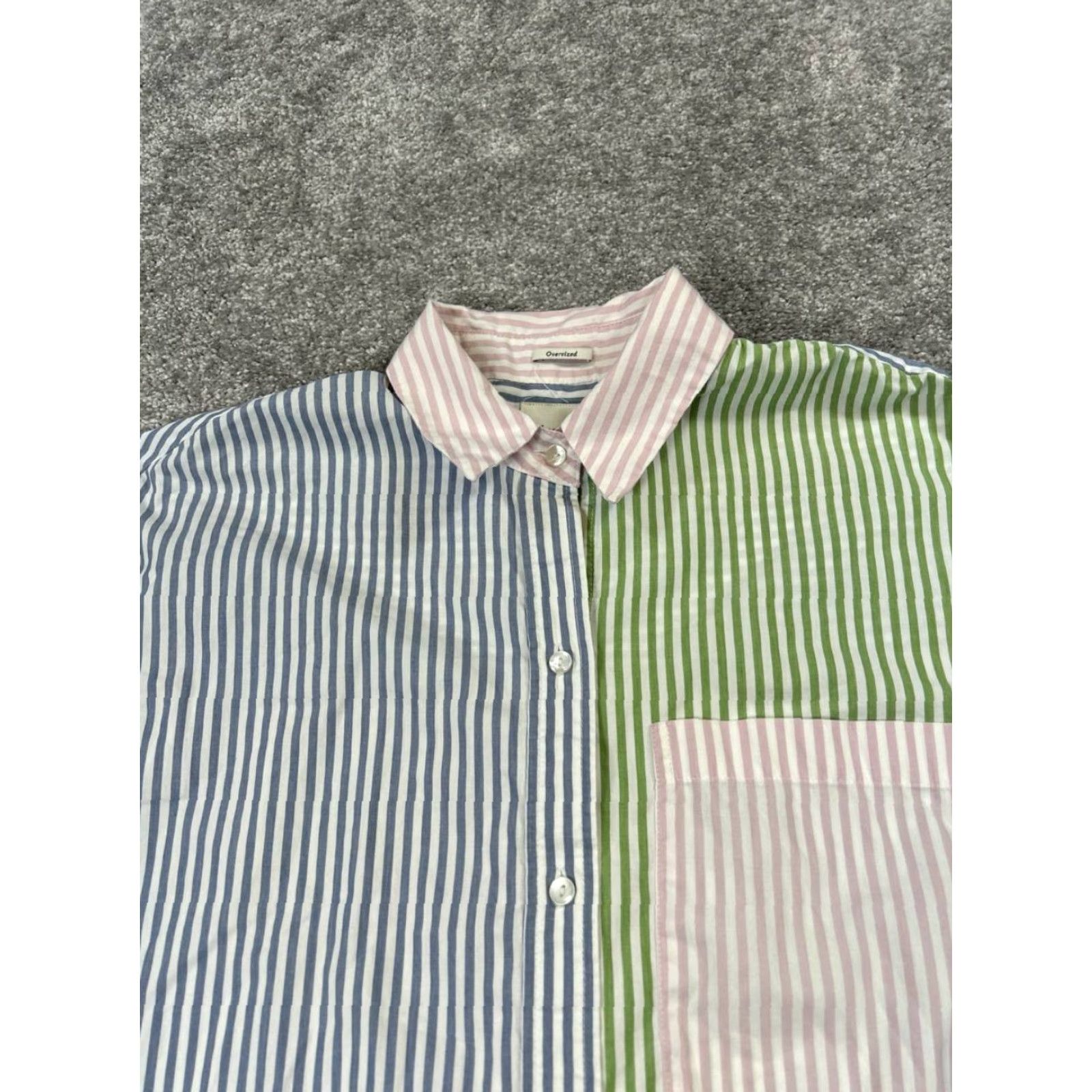 Abercrombie & Fitch Abercrombie & Fitch Shirt Mens Small Blue Green Pink Cotton Blend Button Up Size US S / EU 44-46 / 1 - 2 Thumbnail