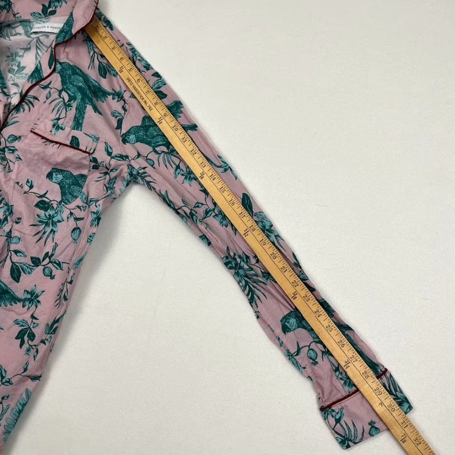 Vintage VINTAGE Desmond & Dempsey Pajama Top Women's XL Pink Green Bromley Parrot Button Up Shirt Size XL / US 12-14 / IT 48-50 - 5 Thumbnail