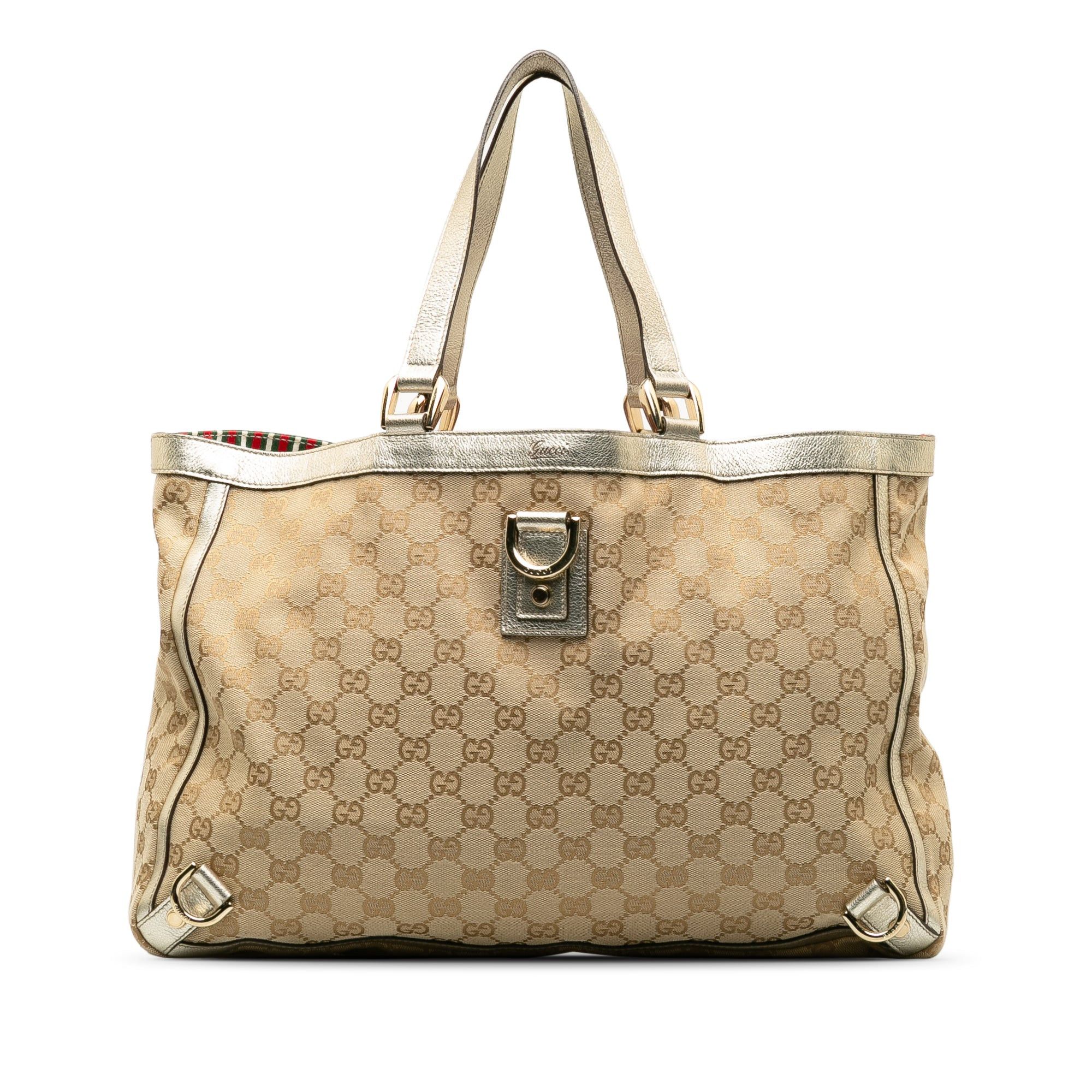 image of Gucci GG Canvas Abbey D-Ring Tote Tote Bag in Brown, Women's