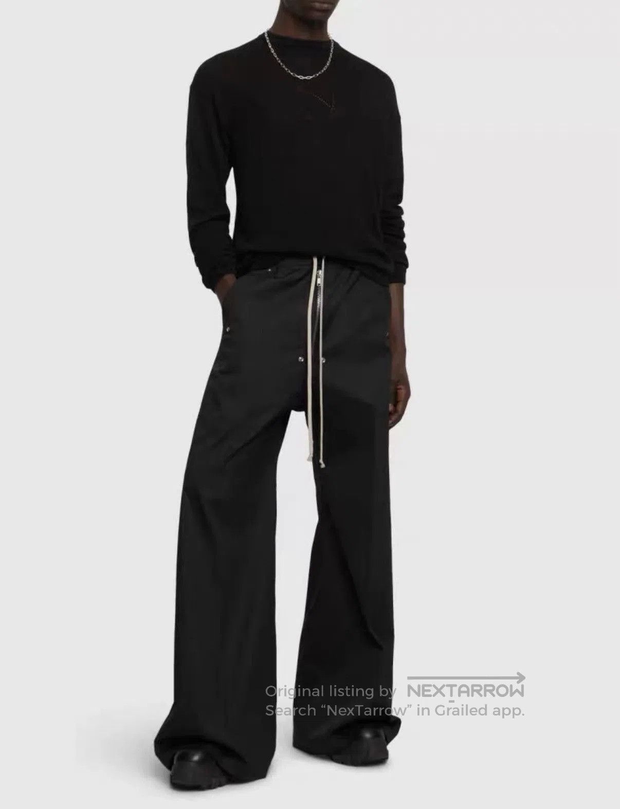 Rick Owens Black Wide. Size US 34 / EU 50 - 5 Thumbnail