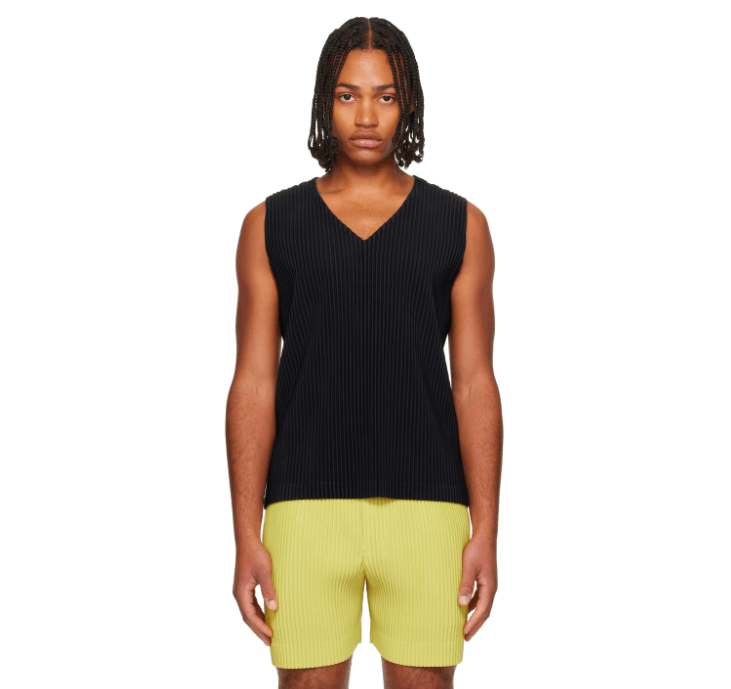 Homme Plisse Issey Miyake Homme Plisse Issey Miyake Black and Navy Tank Tops in size 3 Size US M / EU 48-50 / 2 - 1 Thumbnail