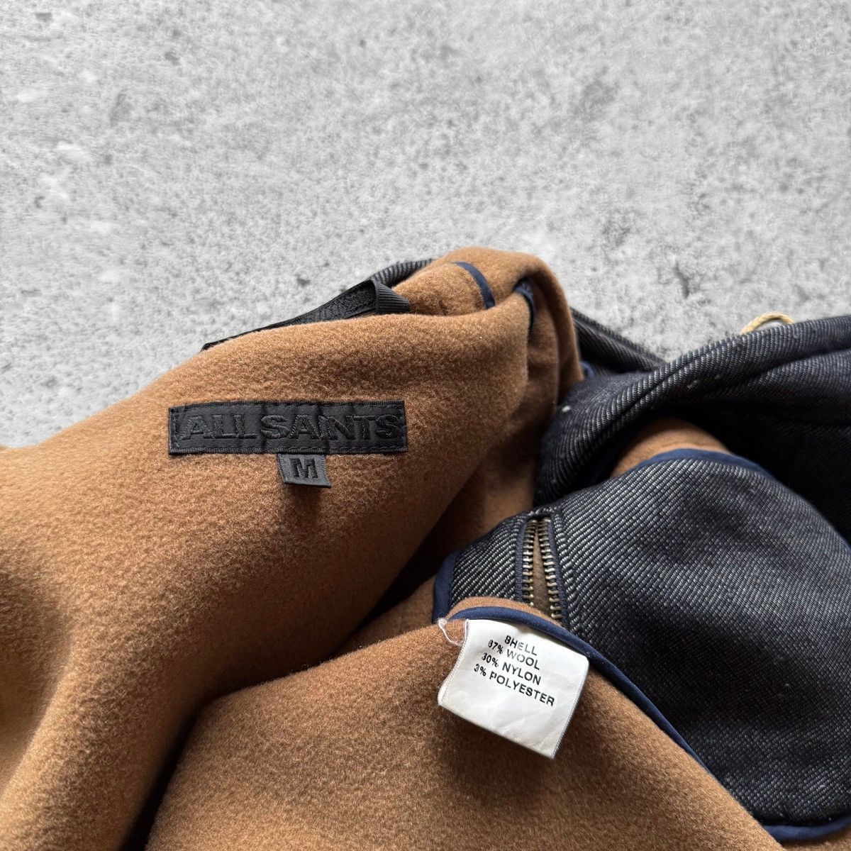 Allsaints × Designer AllSaints Mens Wool Duffle Coat Toggle Hooded Jacket Size US M / EU 48-50 / 2 - 6 Thumbnail
