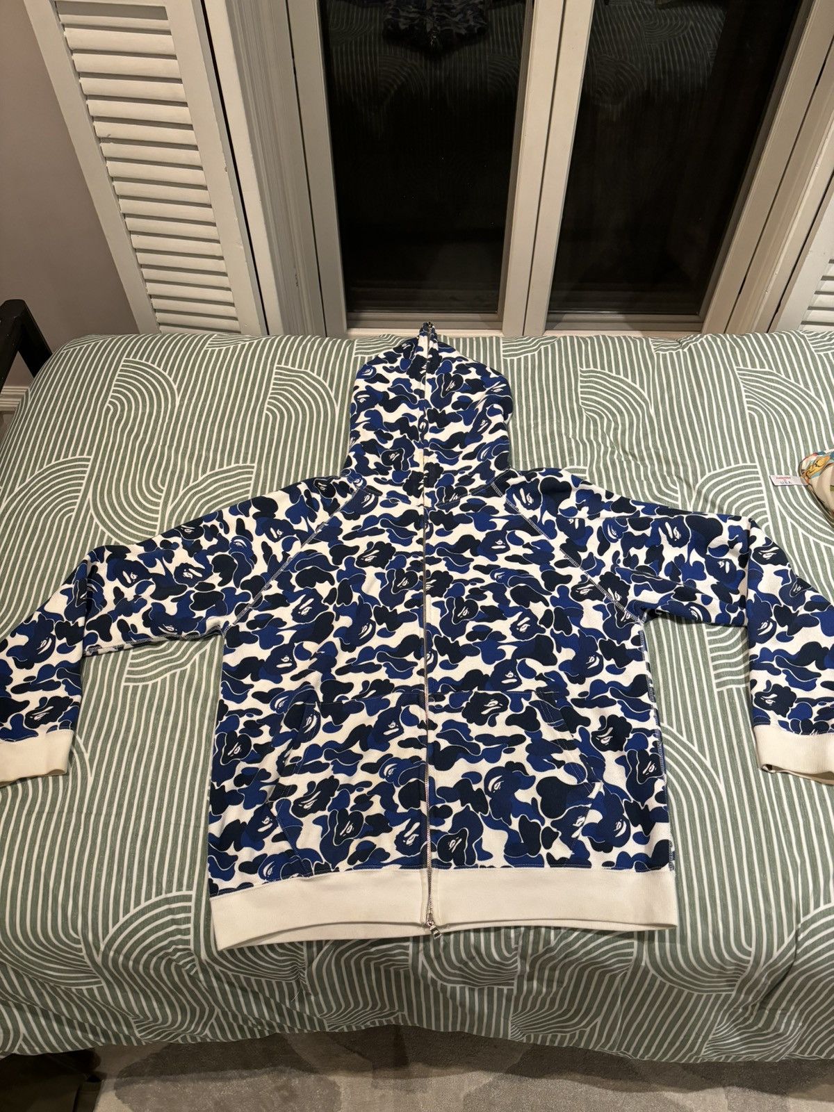 Bape A bathing ape bape navy blue white full zip camo hoodie NFS Size US M / EU 48-50 / 2 - 1 Thumbnail